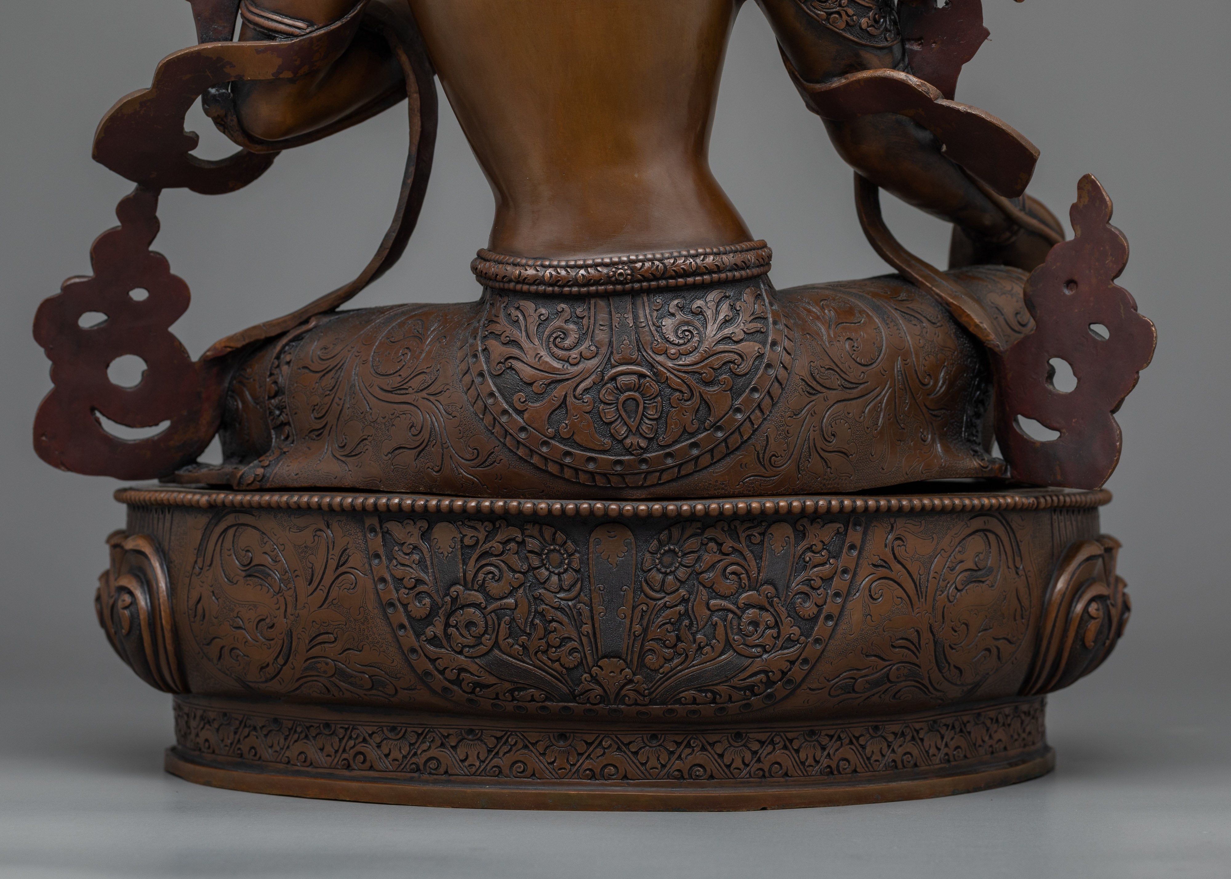 Premium Green Tara Outdoor Copper Sculpture | Invite Benevolence