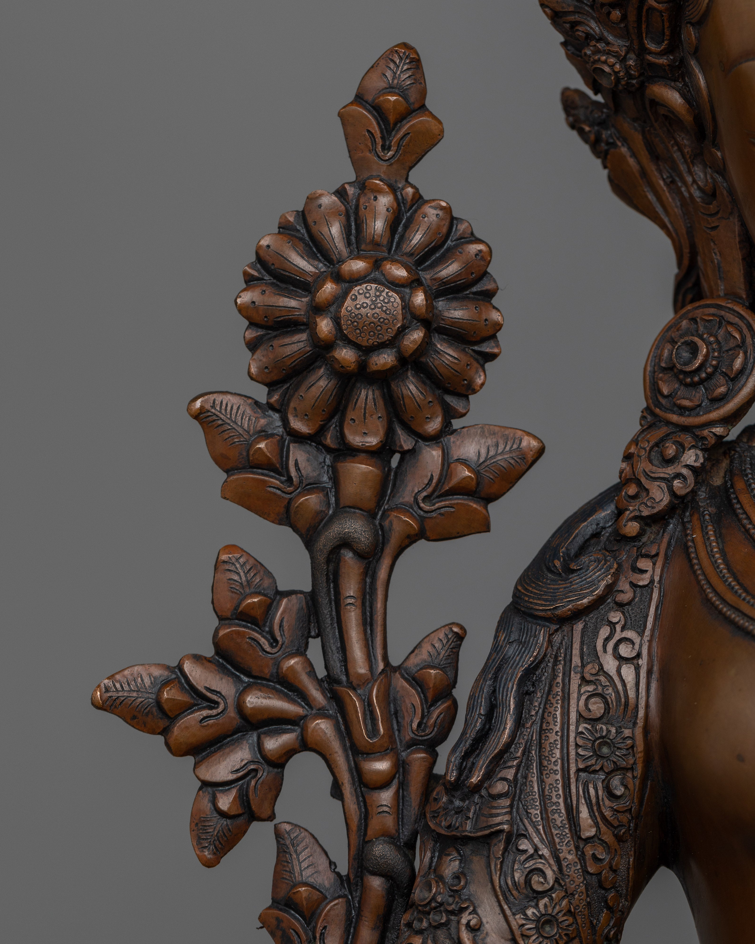 Premium Green Tara Outdoor Copper Sculpture | Invite Benevolence