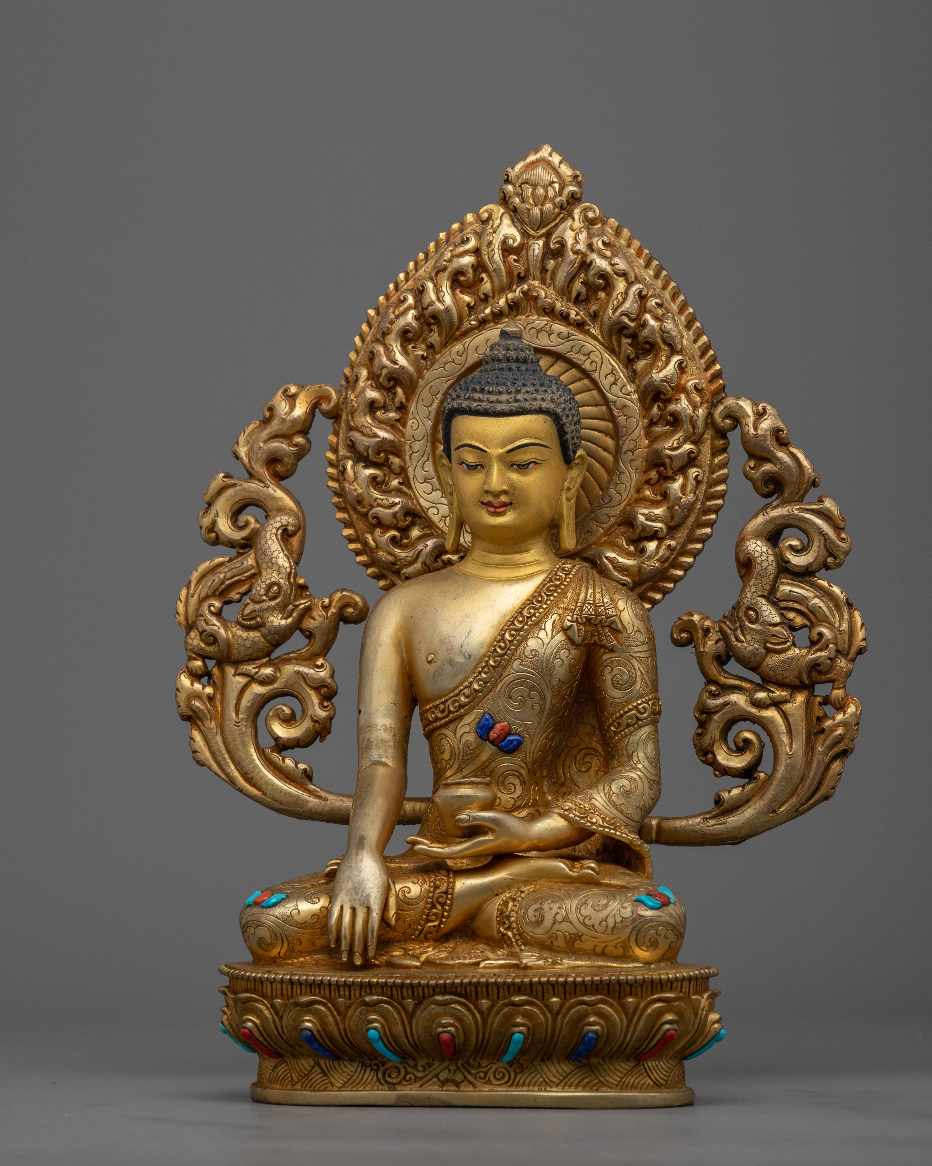 Shakyamuni Buddha Religion Statue | Embrace Serenity with our Golden Sculpture
