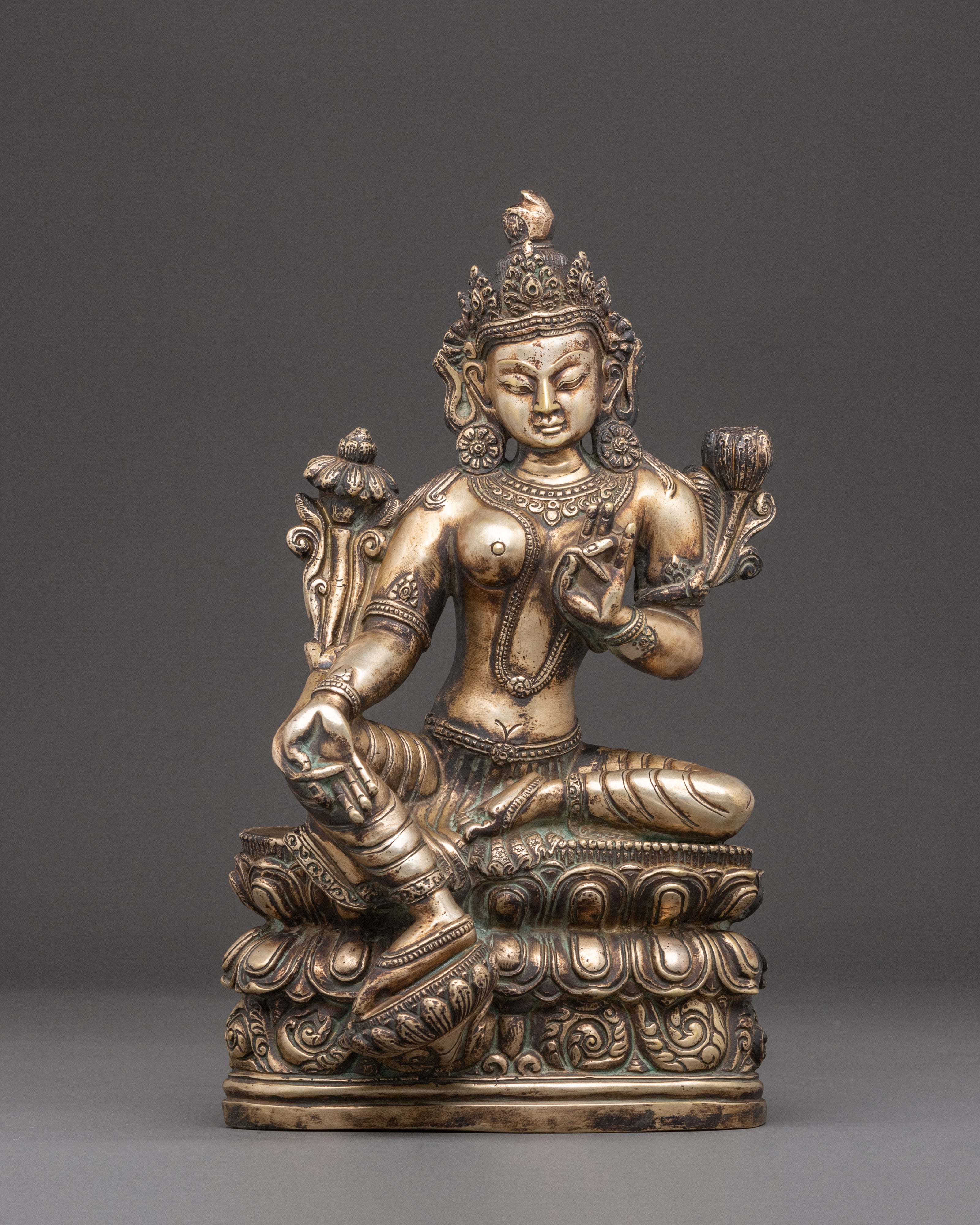 Handmade Liberation Mother Green Tara Statue