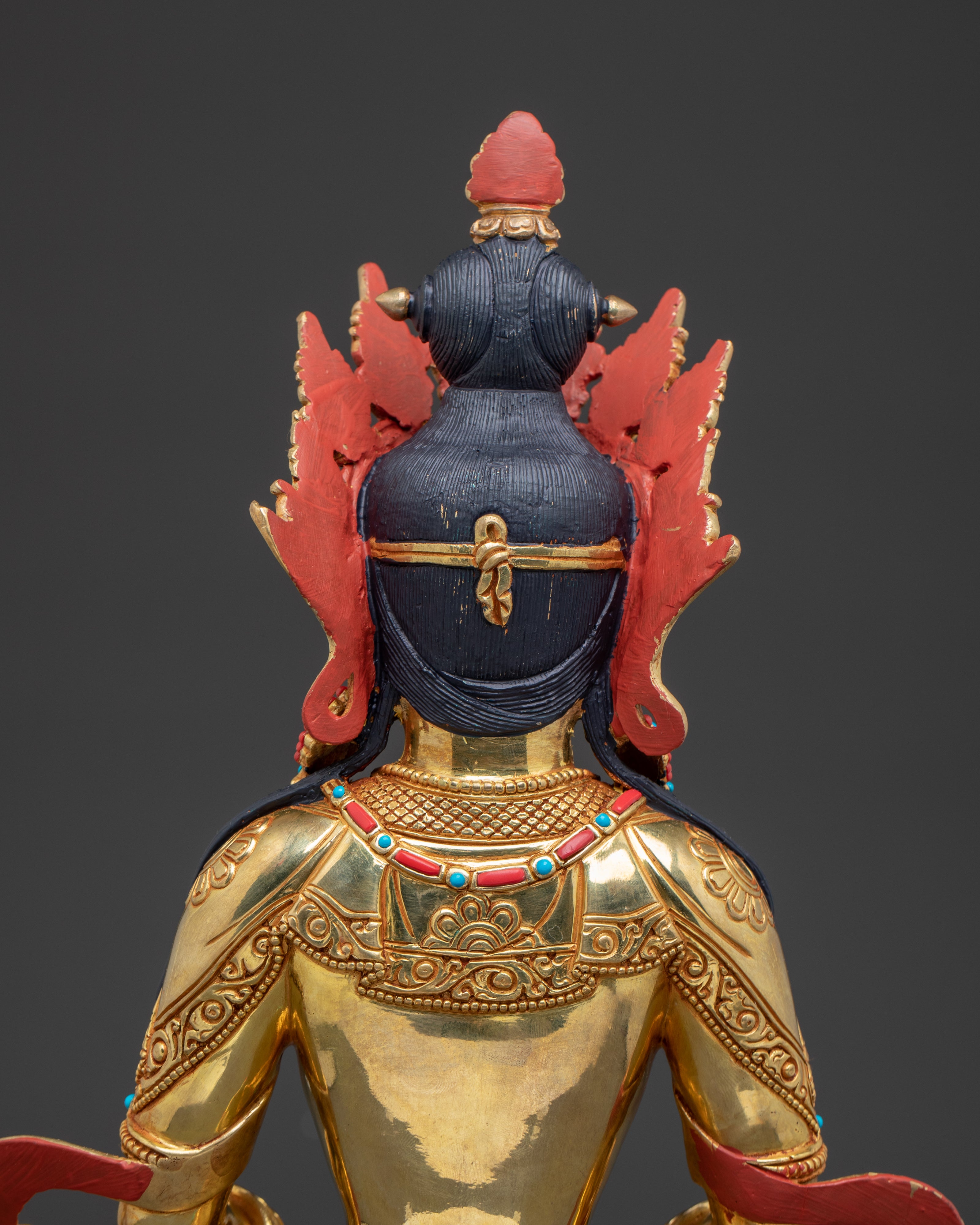 Radiant Statue of Healing Buddha Amitayus | Traditional Himalayan Art