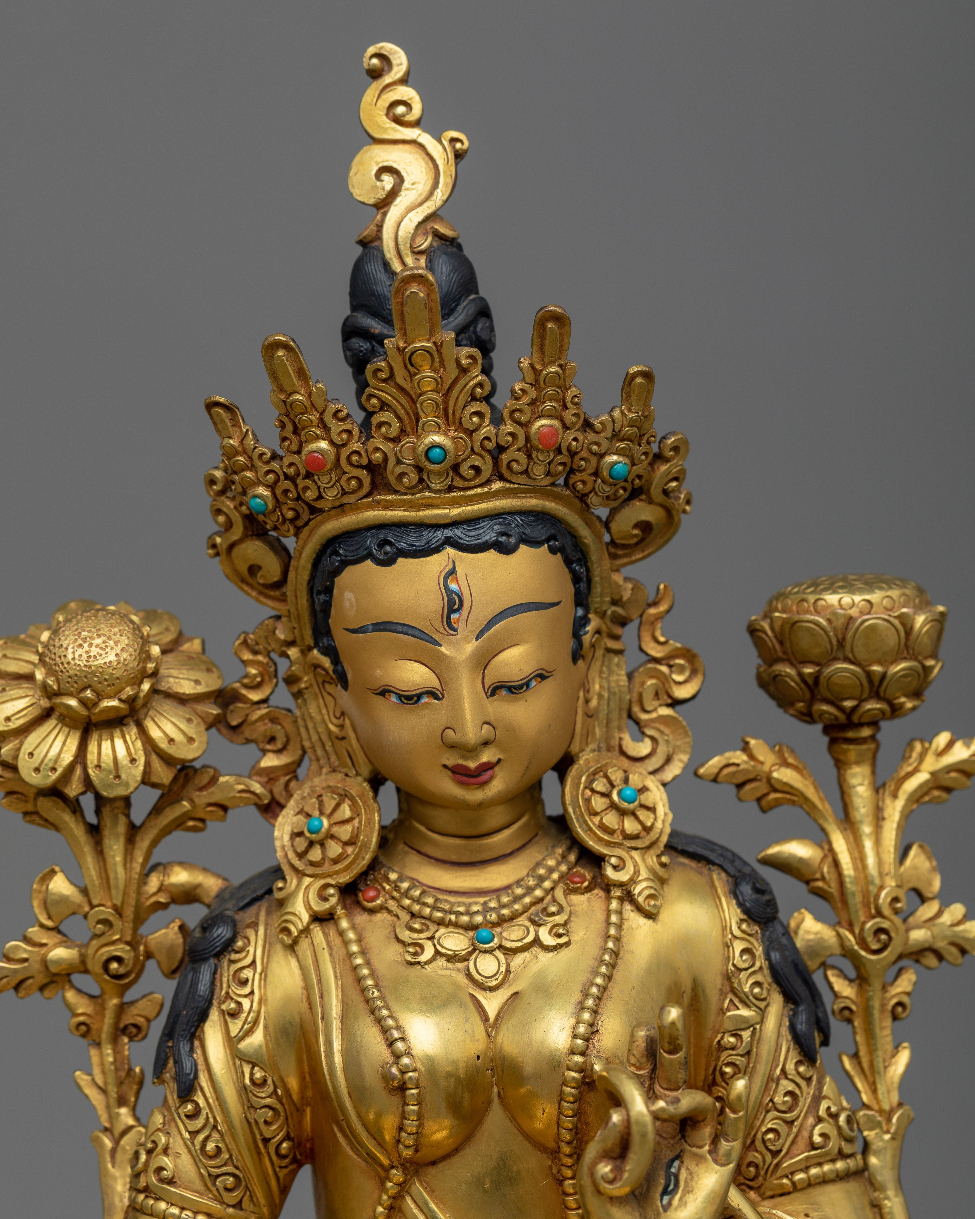 Exquisite Saptalocanā "White Tara" Statue | Nurture Compassion with our Sculpture