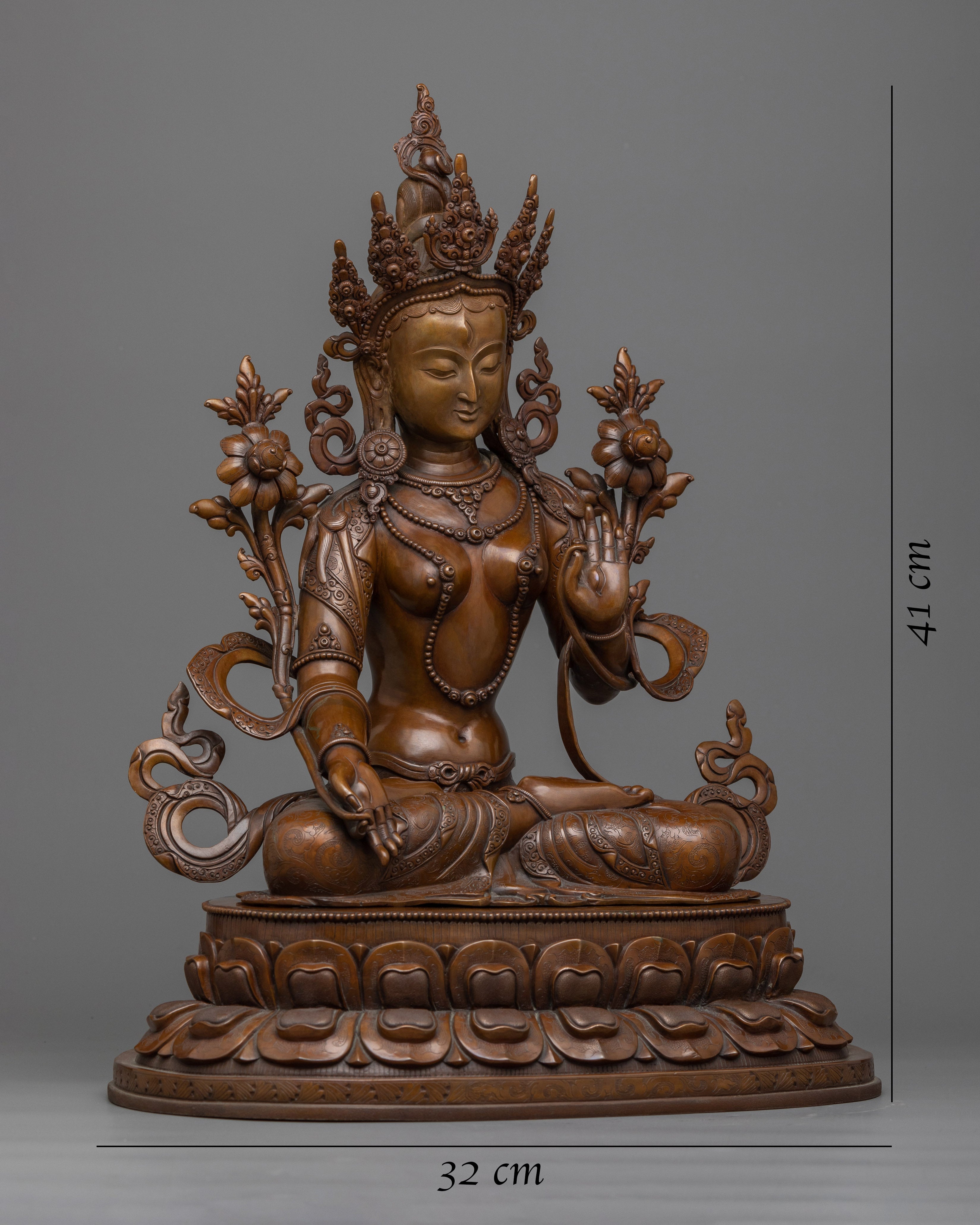 Embrace Serenity with the wish-fulfilling wheel " White Tara " | Nepalese Art