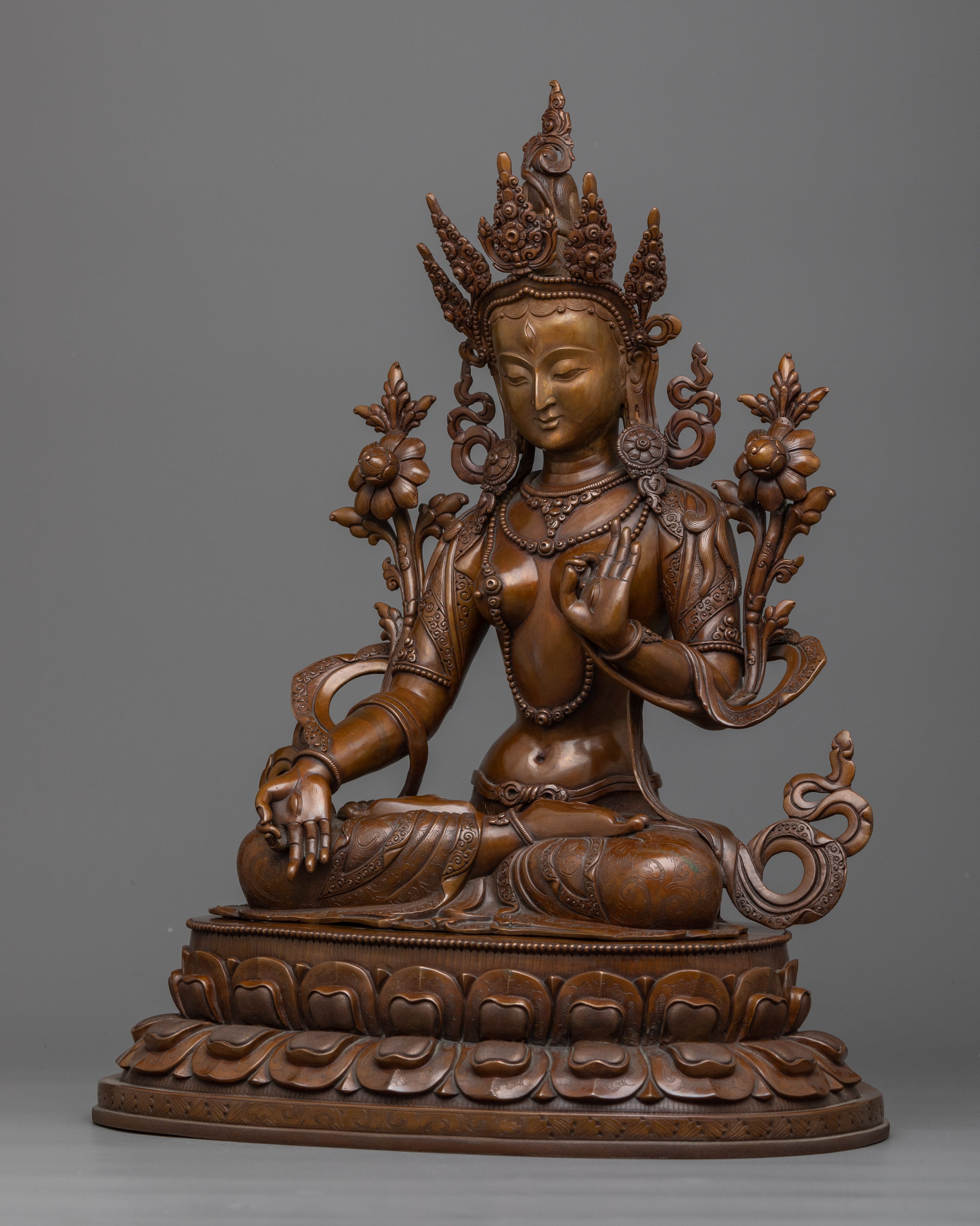 Embrace Serenity with the wish-fulfilling wheel " White Tara " | Nepalese Art