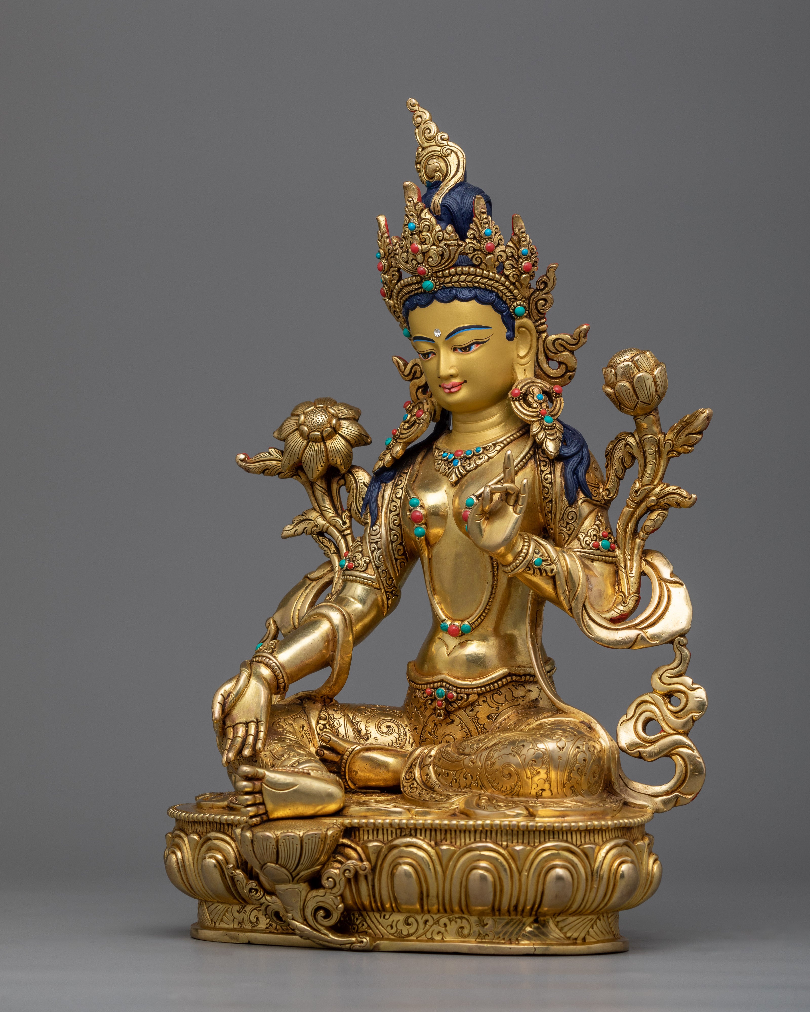 Experience Compassion and Liberation with Samaya Tara | Divine Green Tara Sculpture