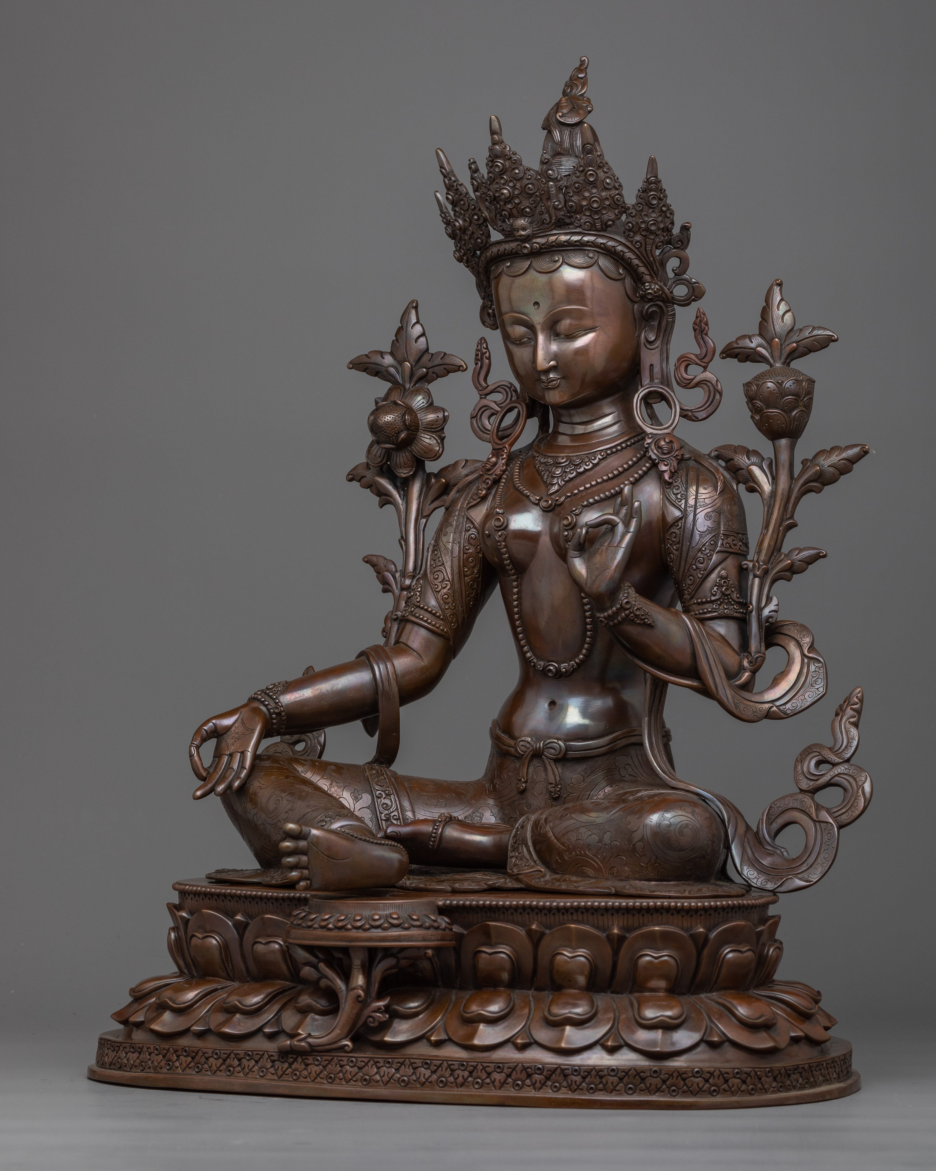 Discover Spiritual Resilience with Syamatara | The Exquisite Green Tara Statue