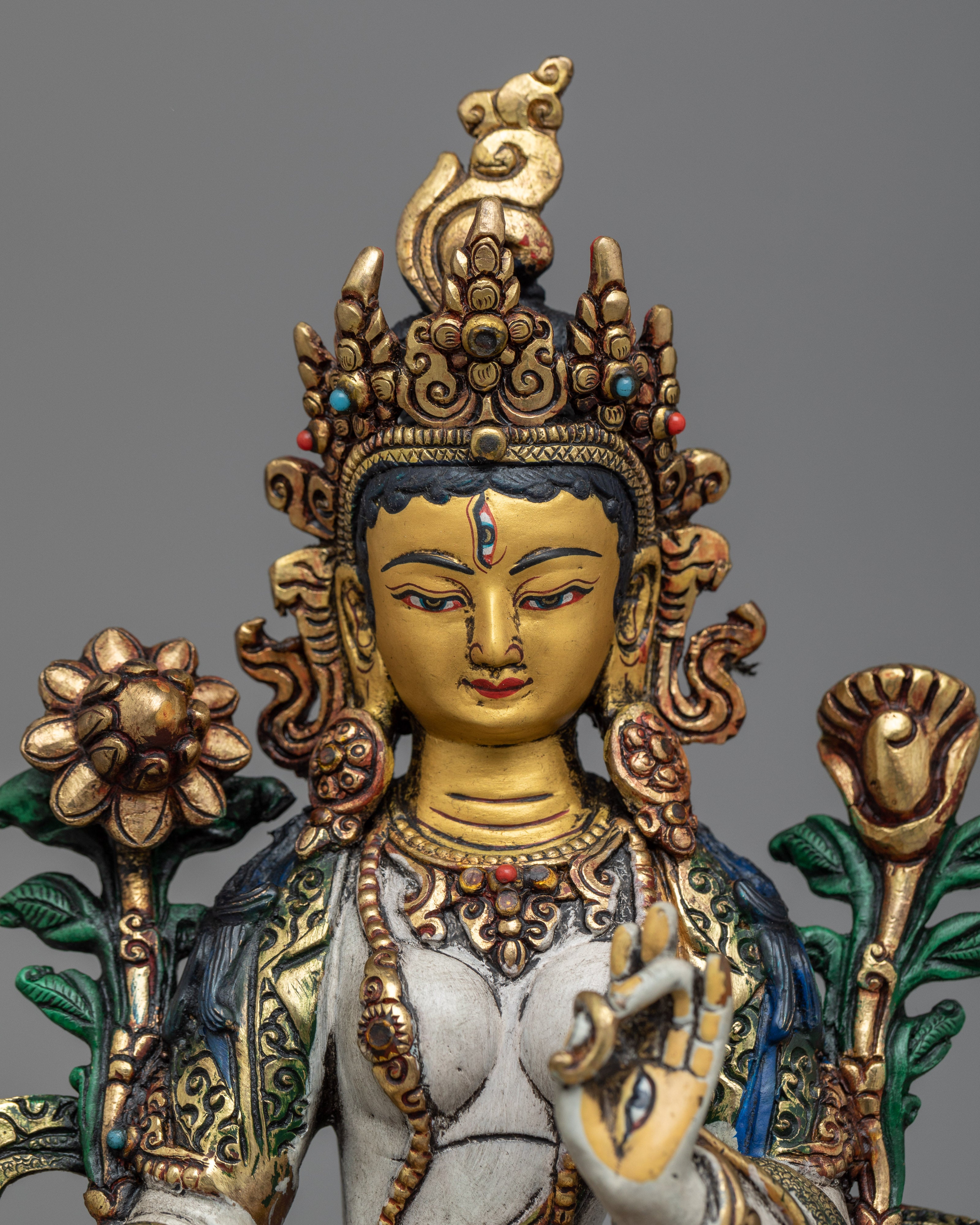 Female Buddhist Goddess White Tara Statue | Embrace Divine Feminine Energy