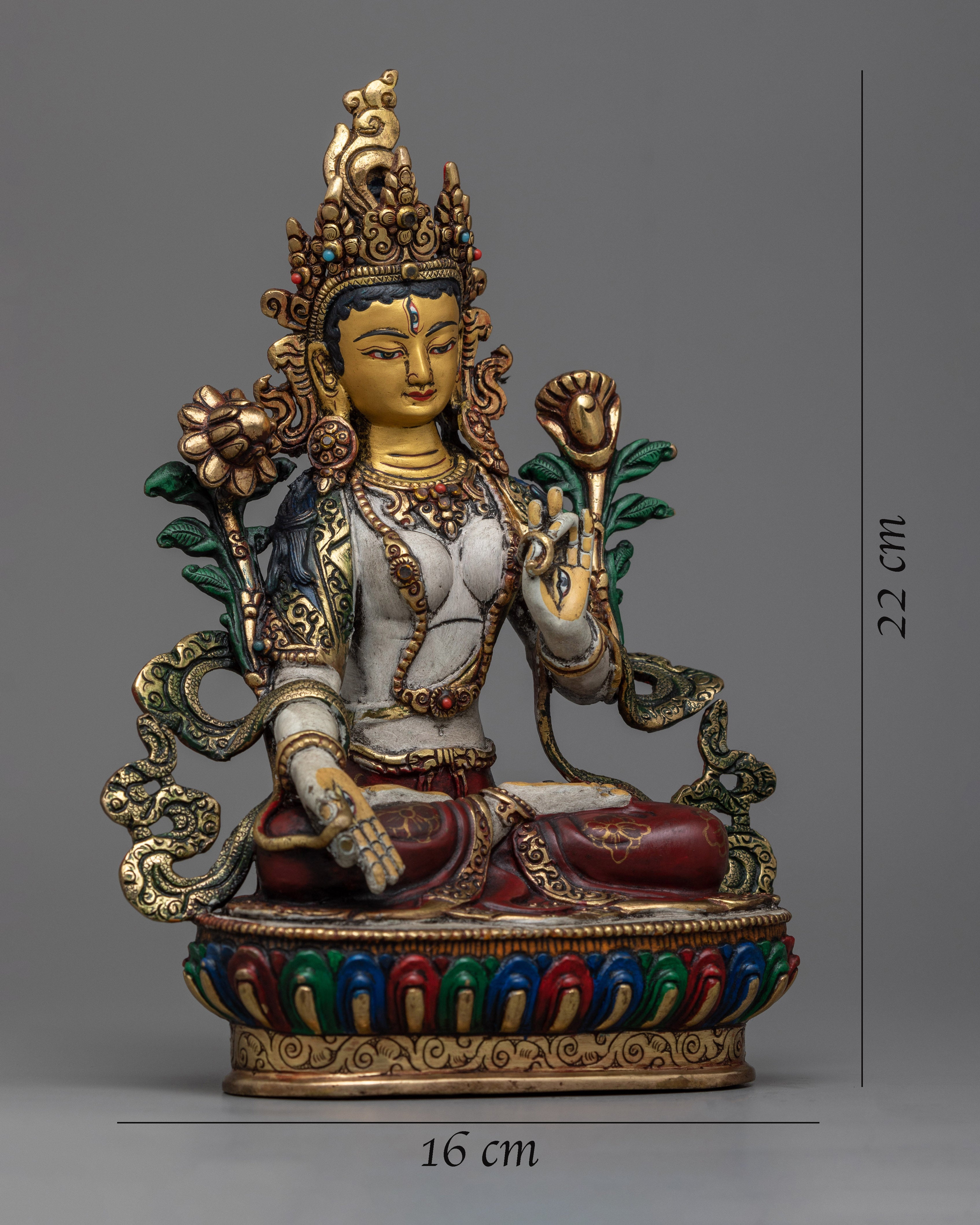 Female Buddhist Goddess White Tara Statue | Embrace Divine Feminine Energy