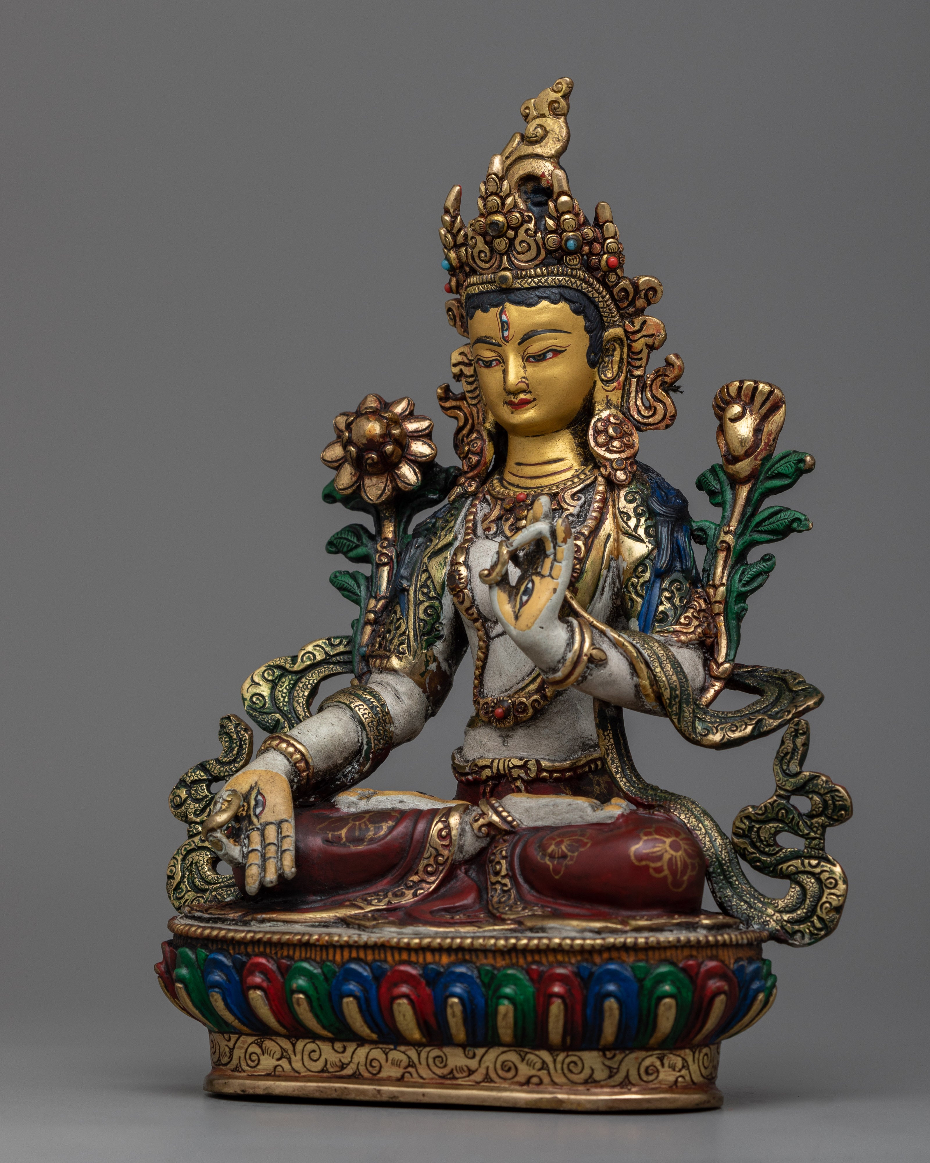 Female Buddhist Goddess White Tara Statue | Embrace Divine Feminine Energy