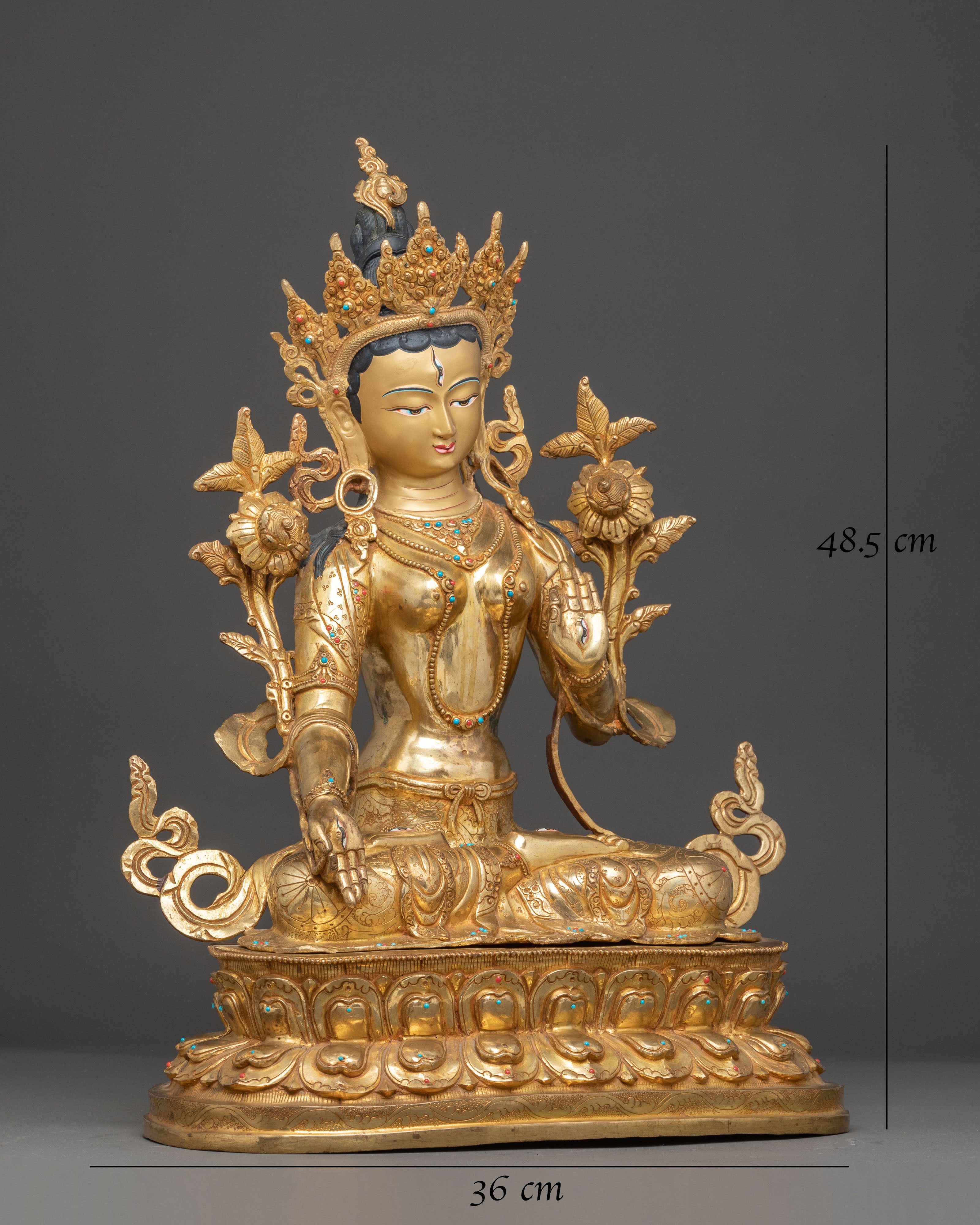 Seven-Eyed Deity White Tara Sculpture