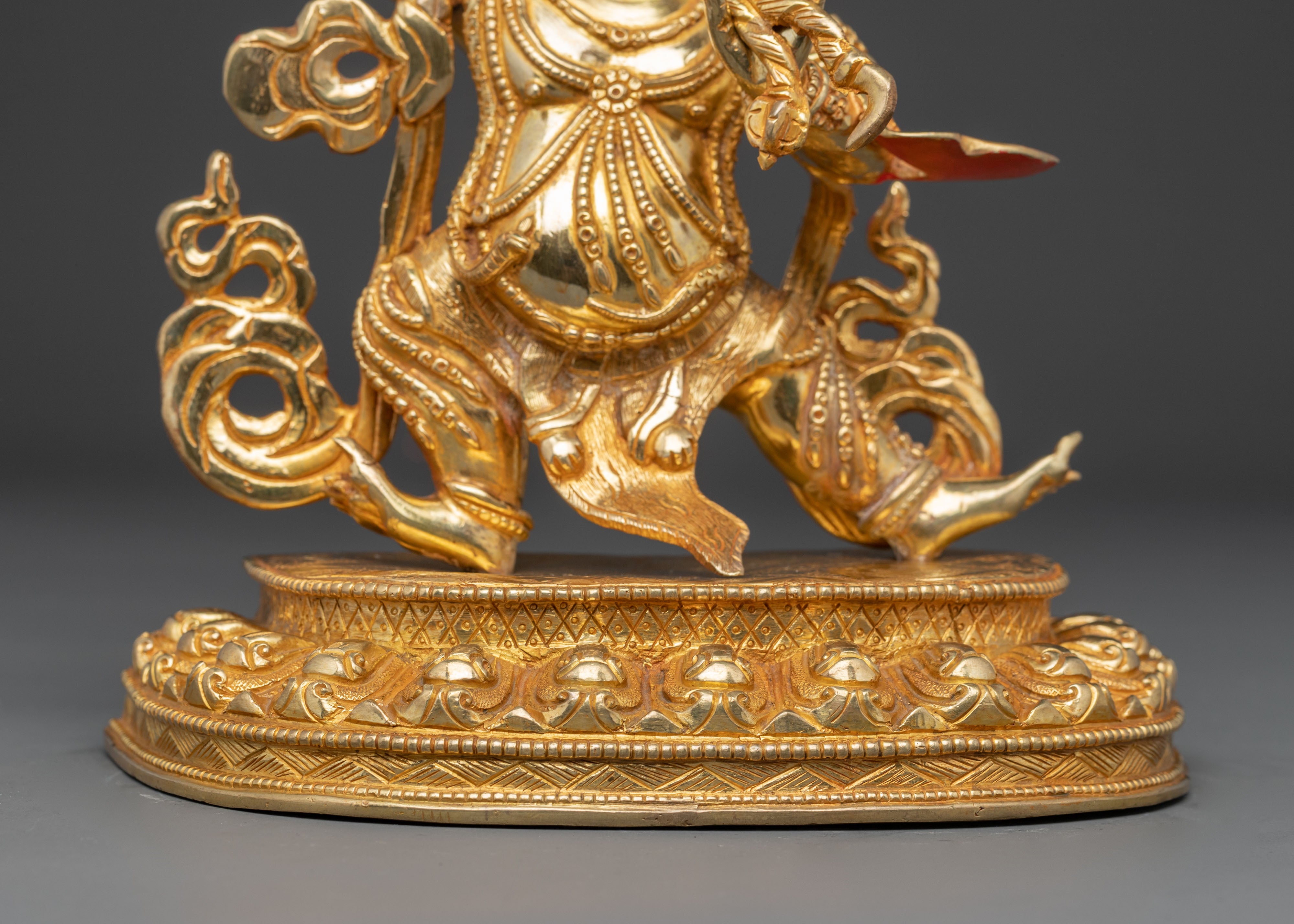 Vajrapani Gold Gilded Statue: Protector of the Buddha