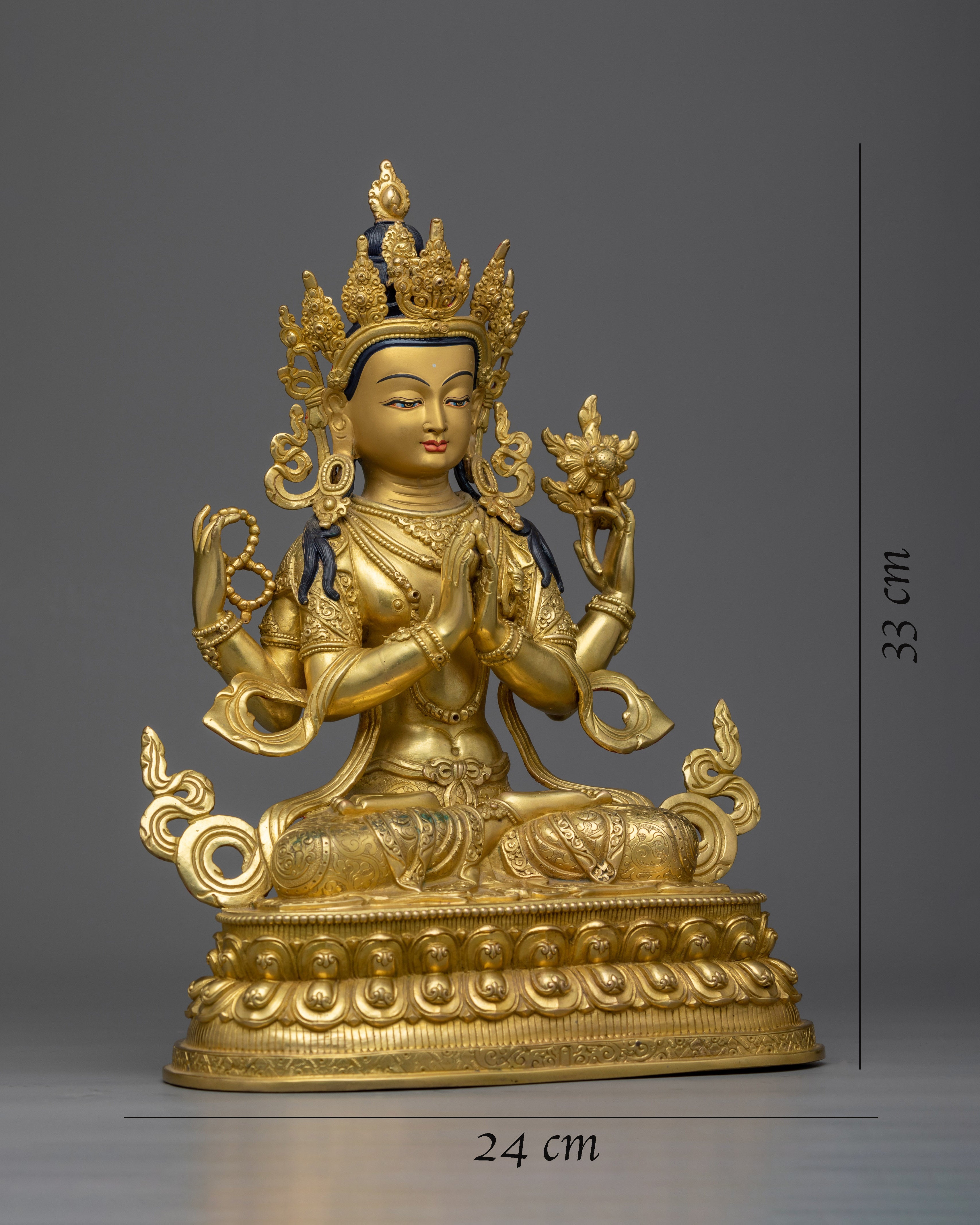 buddhist deity with many arms