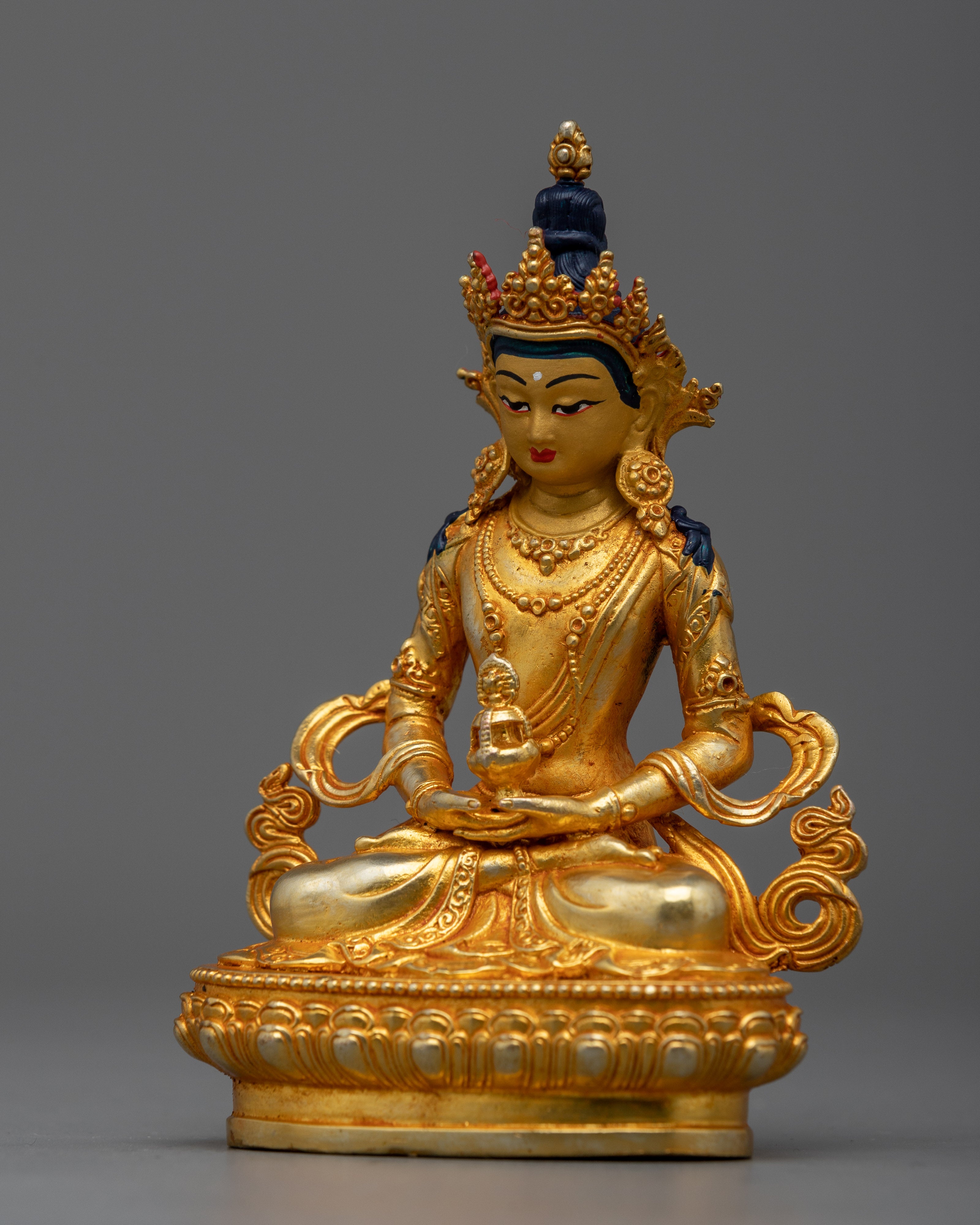 Embrace the Divine Blessings of Amitayu | A Sacred Buddhist Copper Statue