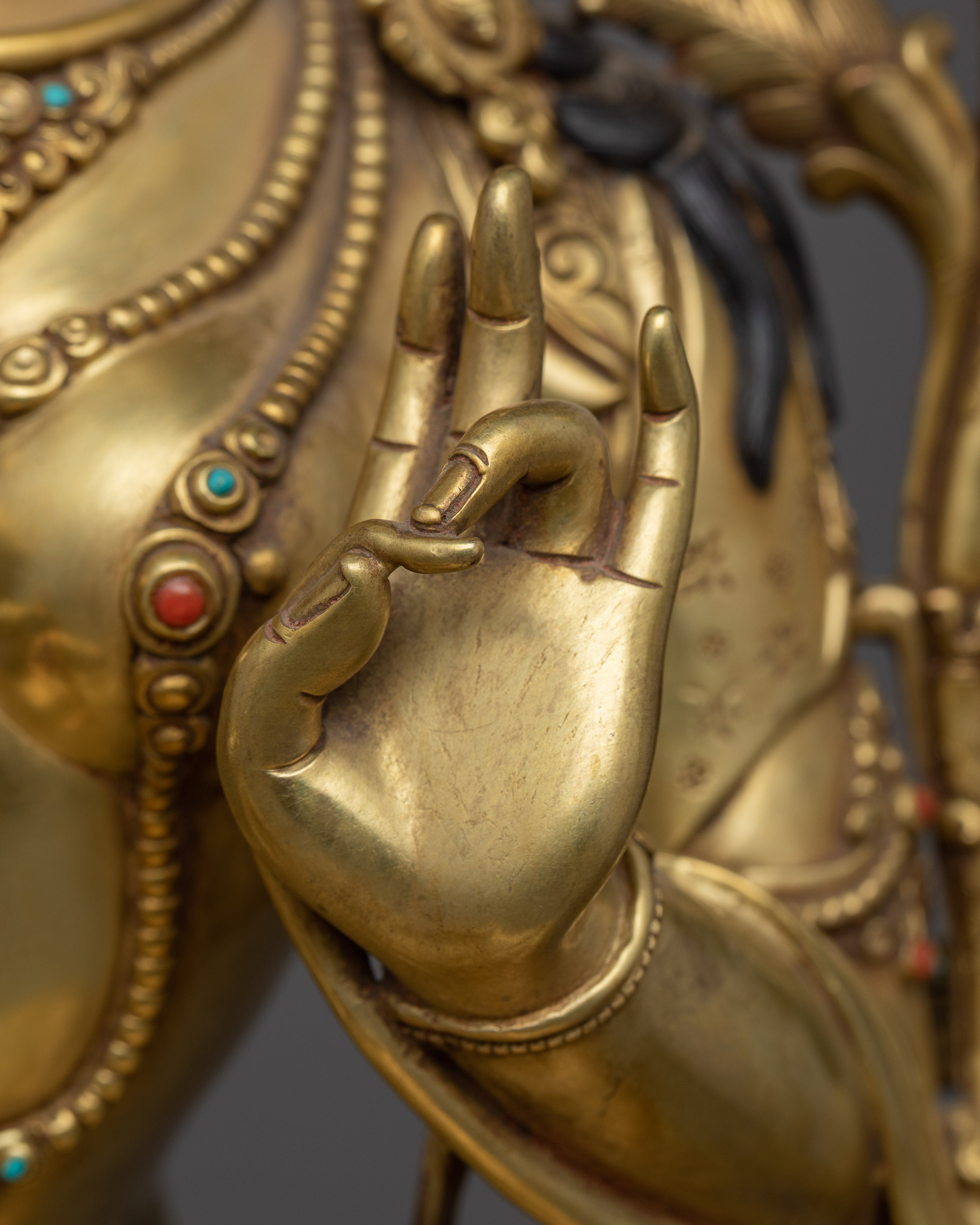 Green Tara Buddhist Goddess Statue | Compassionate Female Buddha