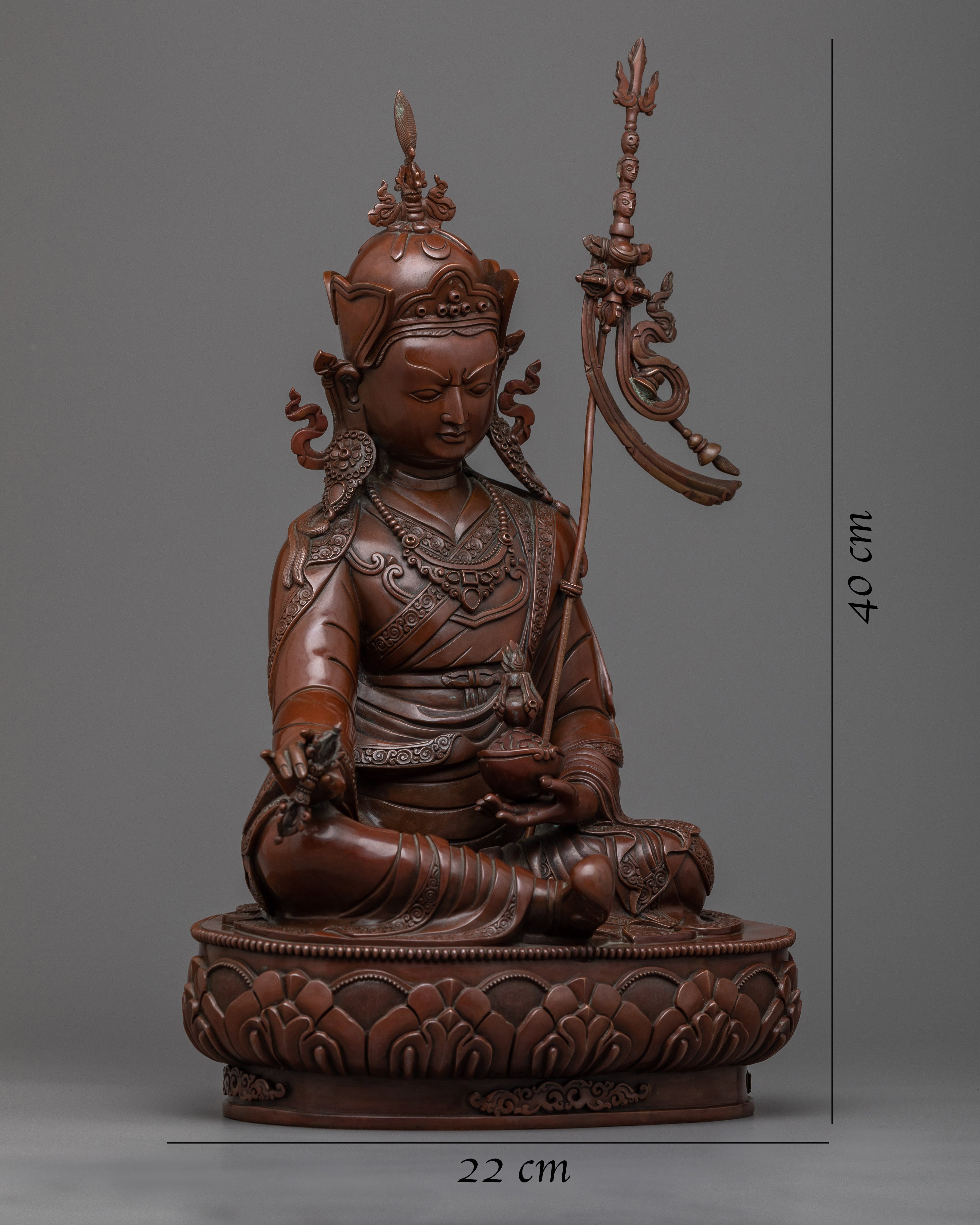 Embrace Divine Guidance with our Guru Padma Copper Statue | A Sacred Masterpiece