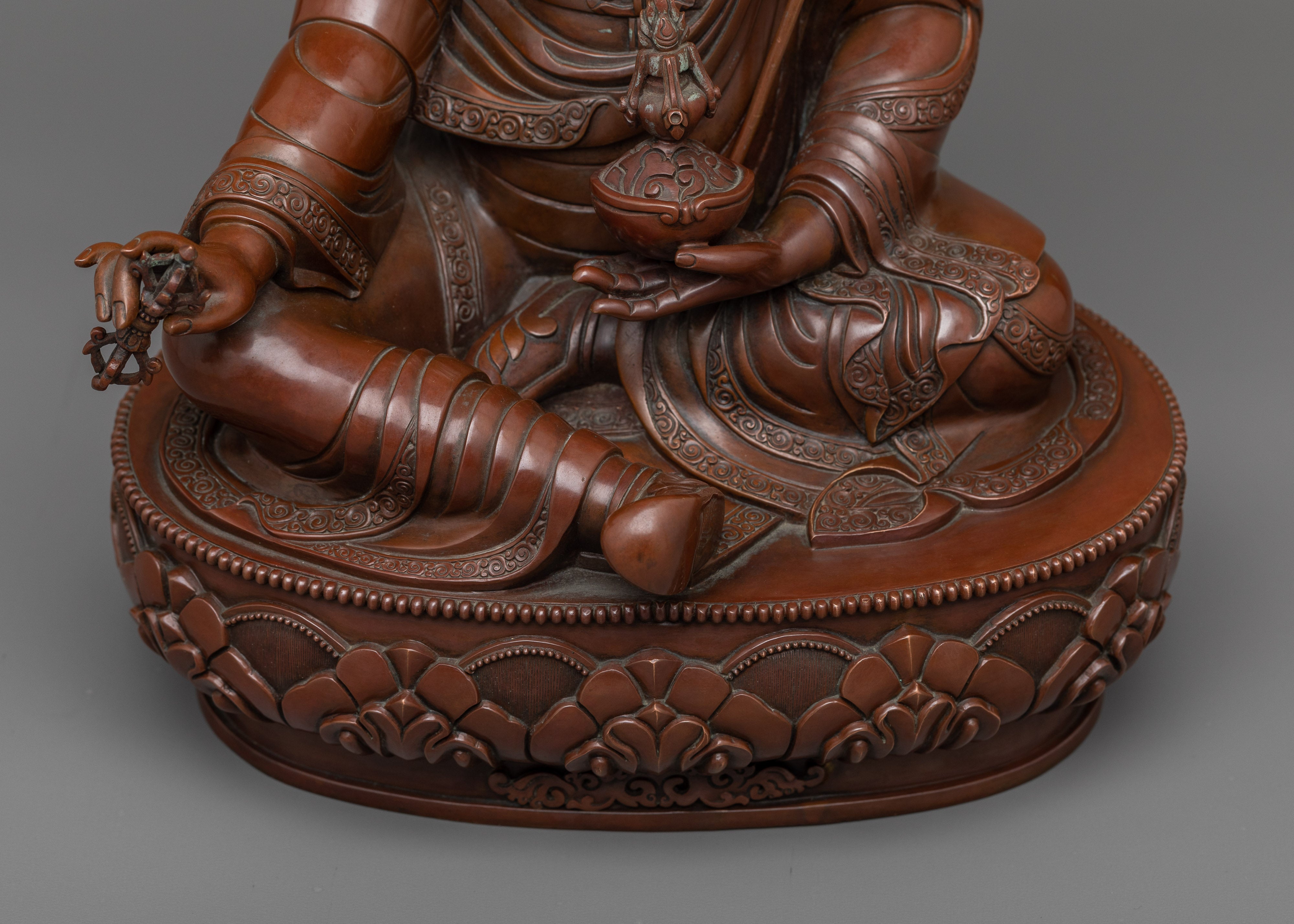 Embrace Divine Guidance with our Guru Padma Copper Statue | A Sacred Masterpiece