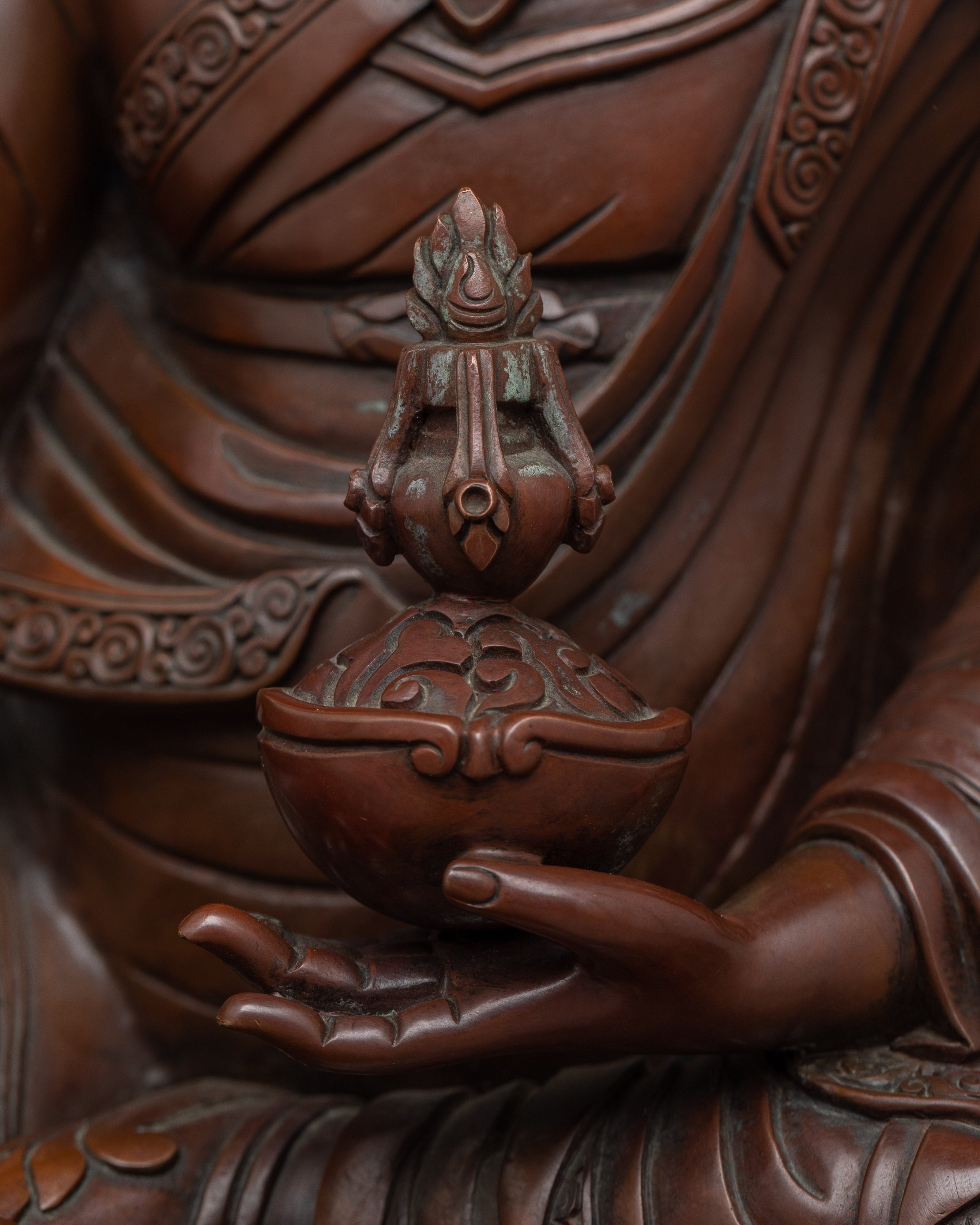 Embrace Divine Guidance with our Guru Padma Copper Statue | A Sacred Masterpiece