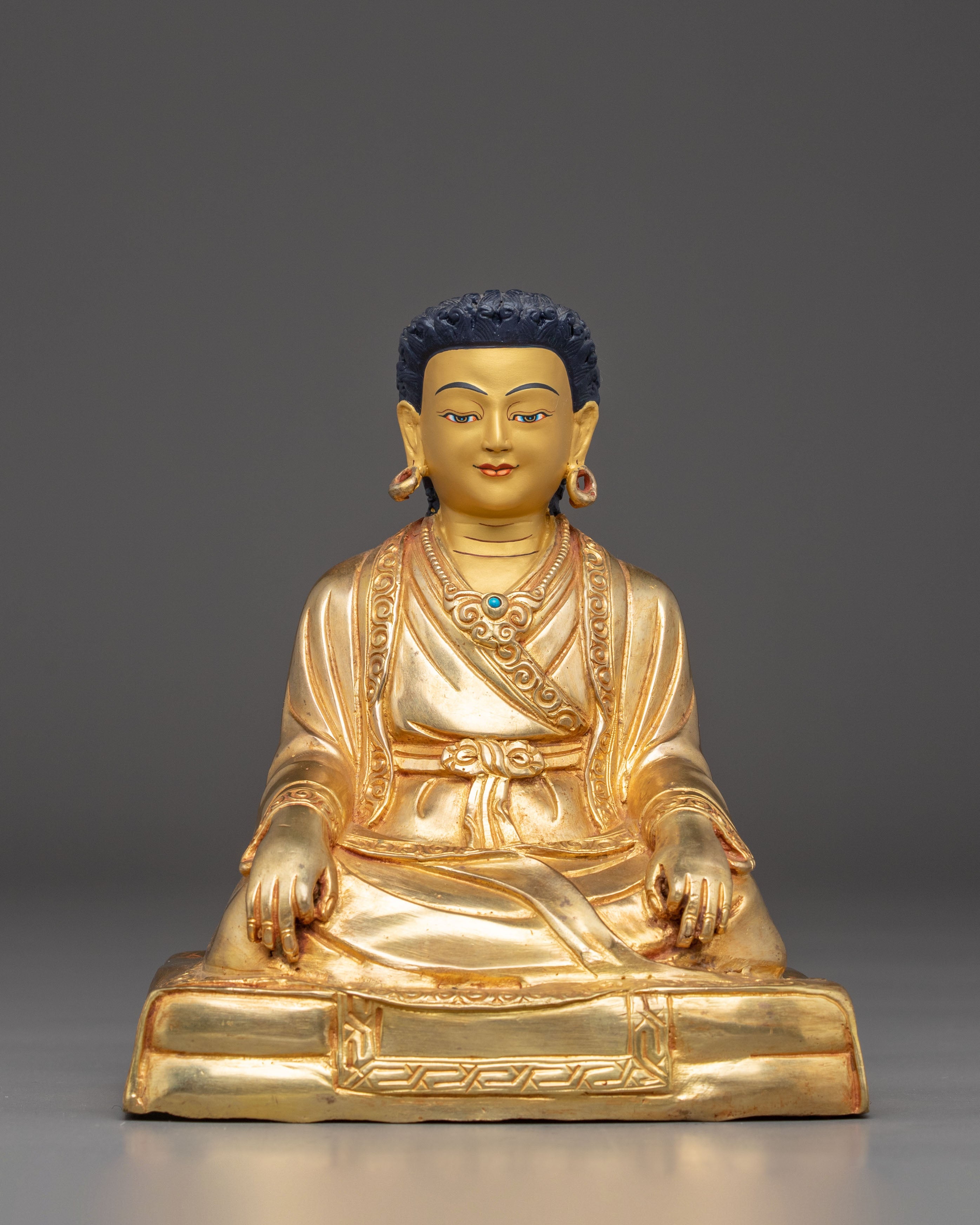 Golden Buddhist Masters Statue Set | Three Enlightened Masters