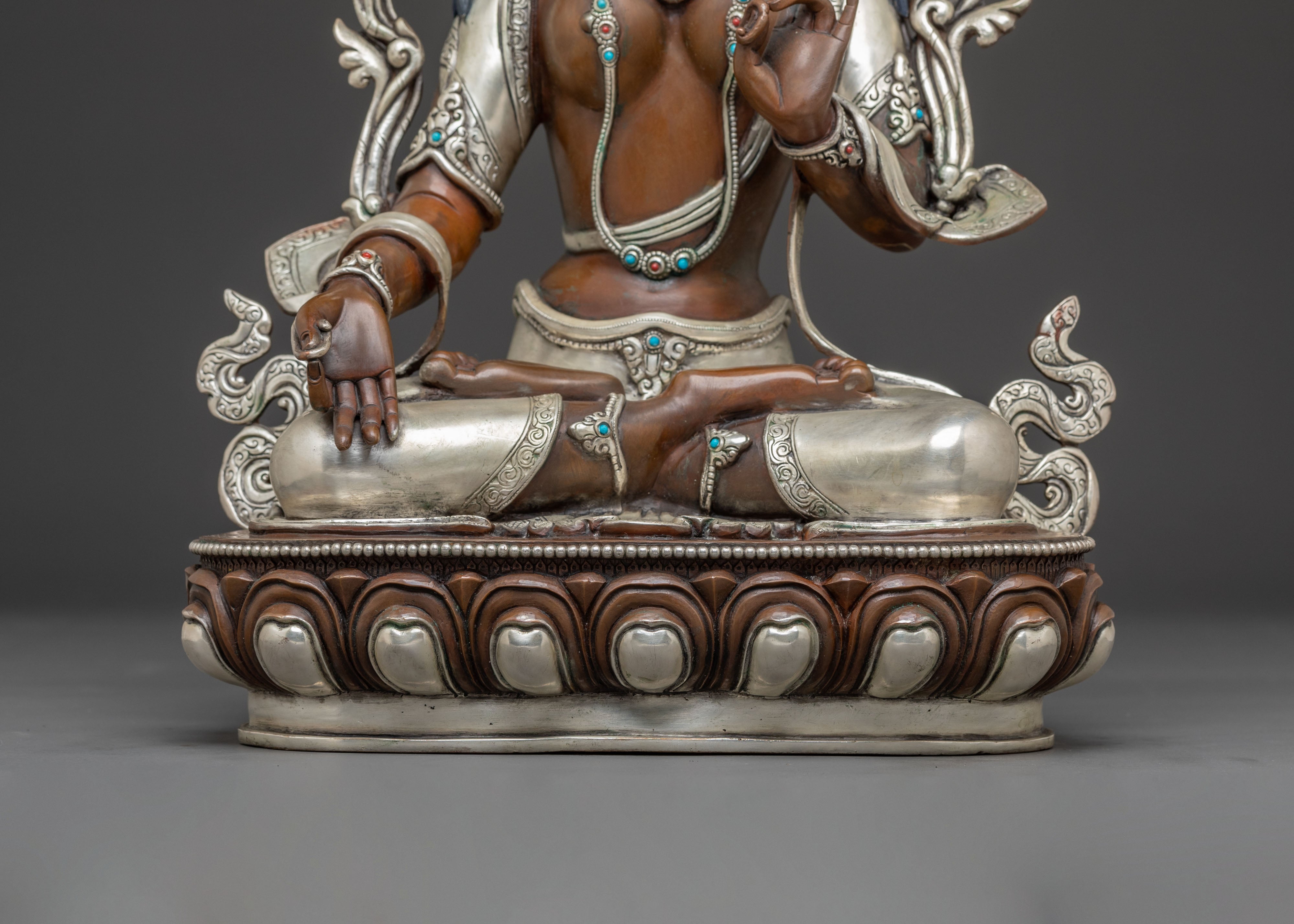 Handmade Figurine of White Tara Goddess of Longevity