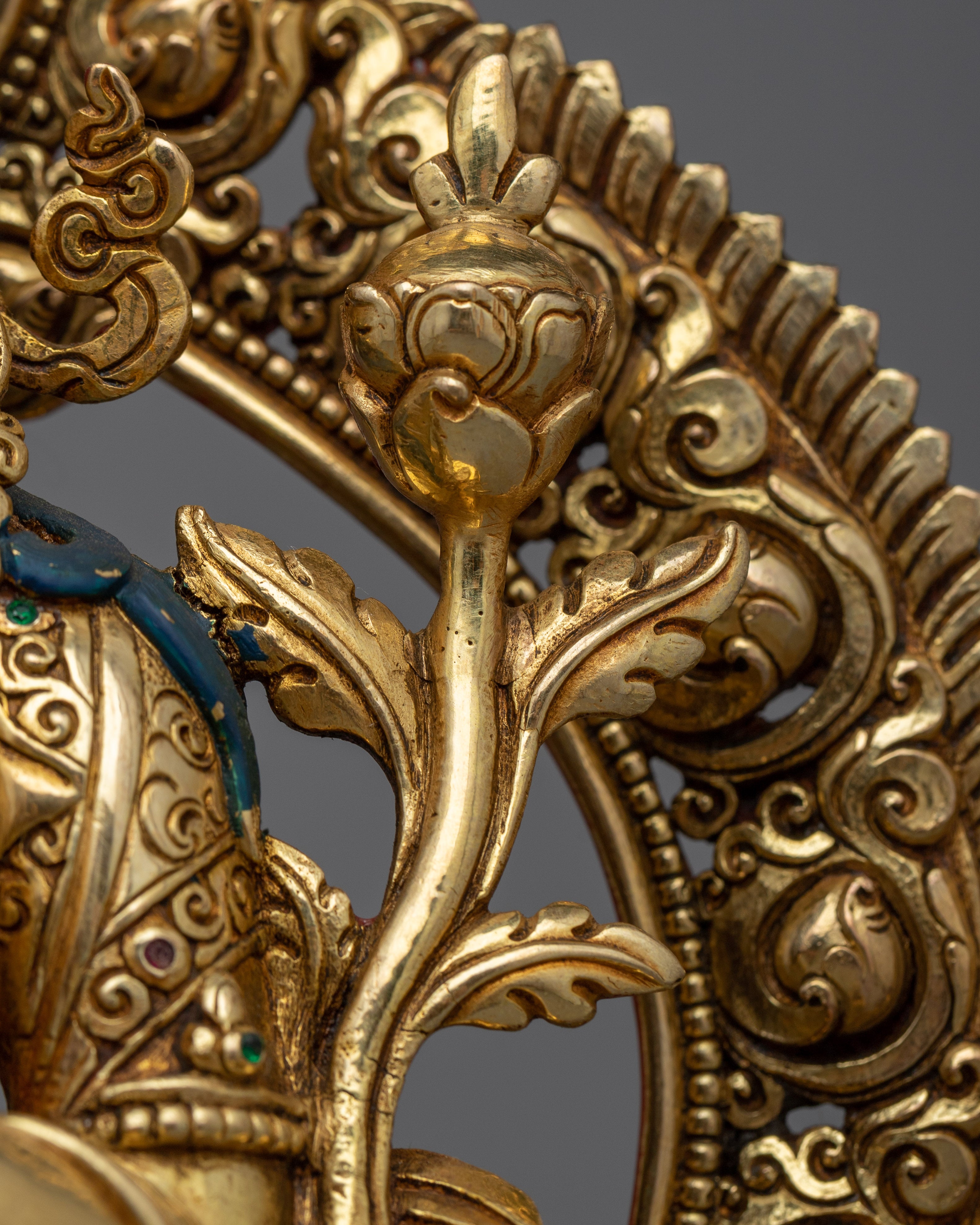 Gold-Gilded Green Tara Statue | Experience Divine Compassion