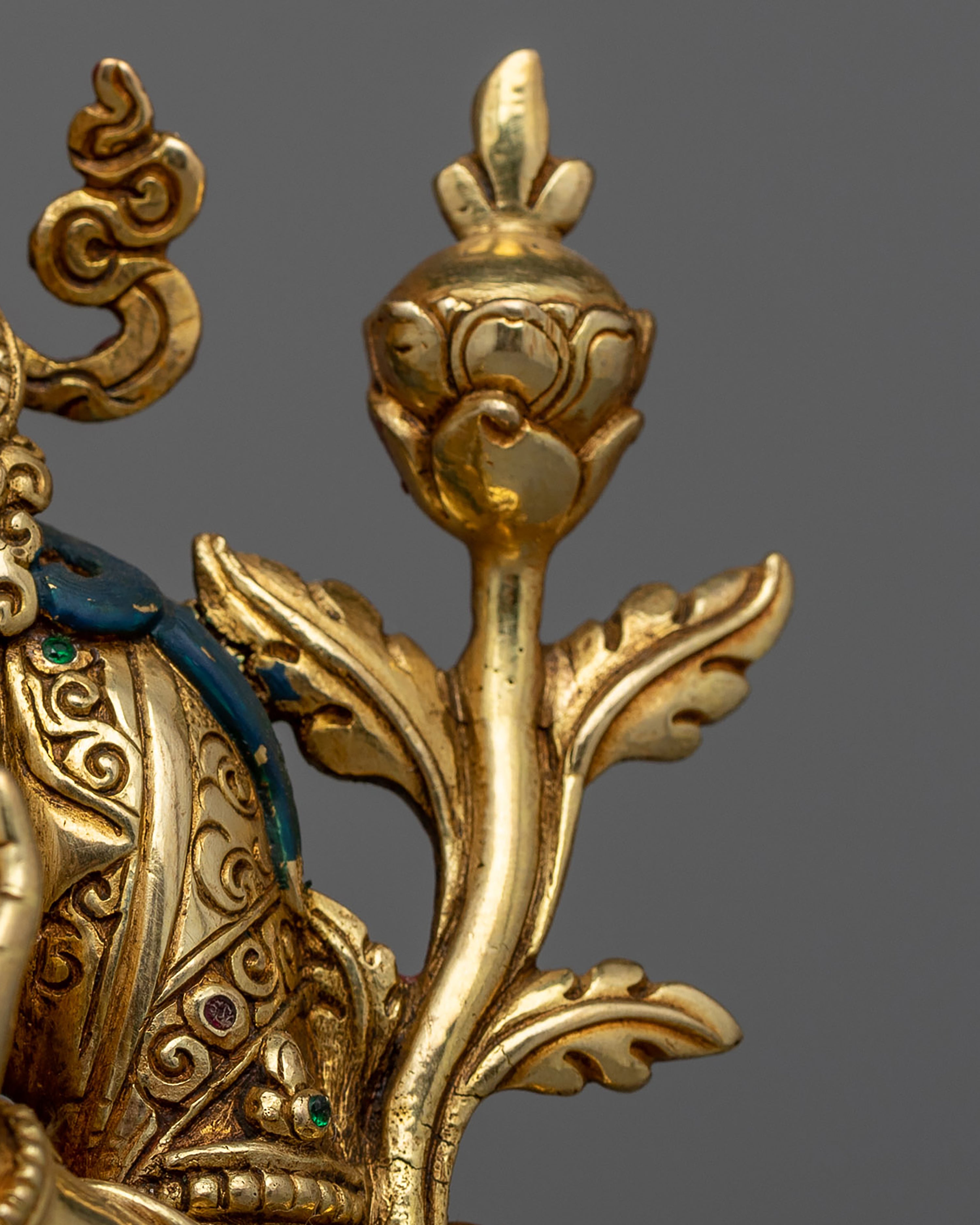 Gold-Gilded Green Tara Statue | Experience Divine Compassion