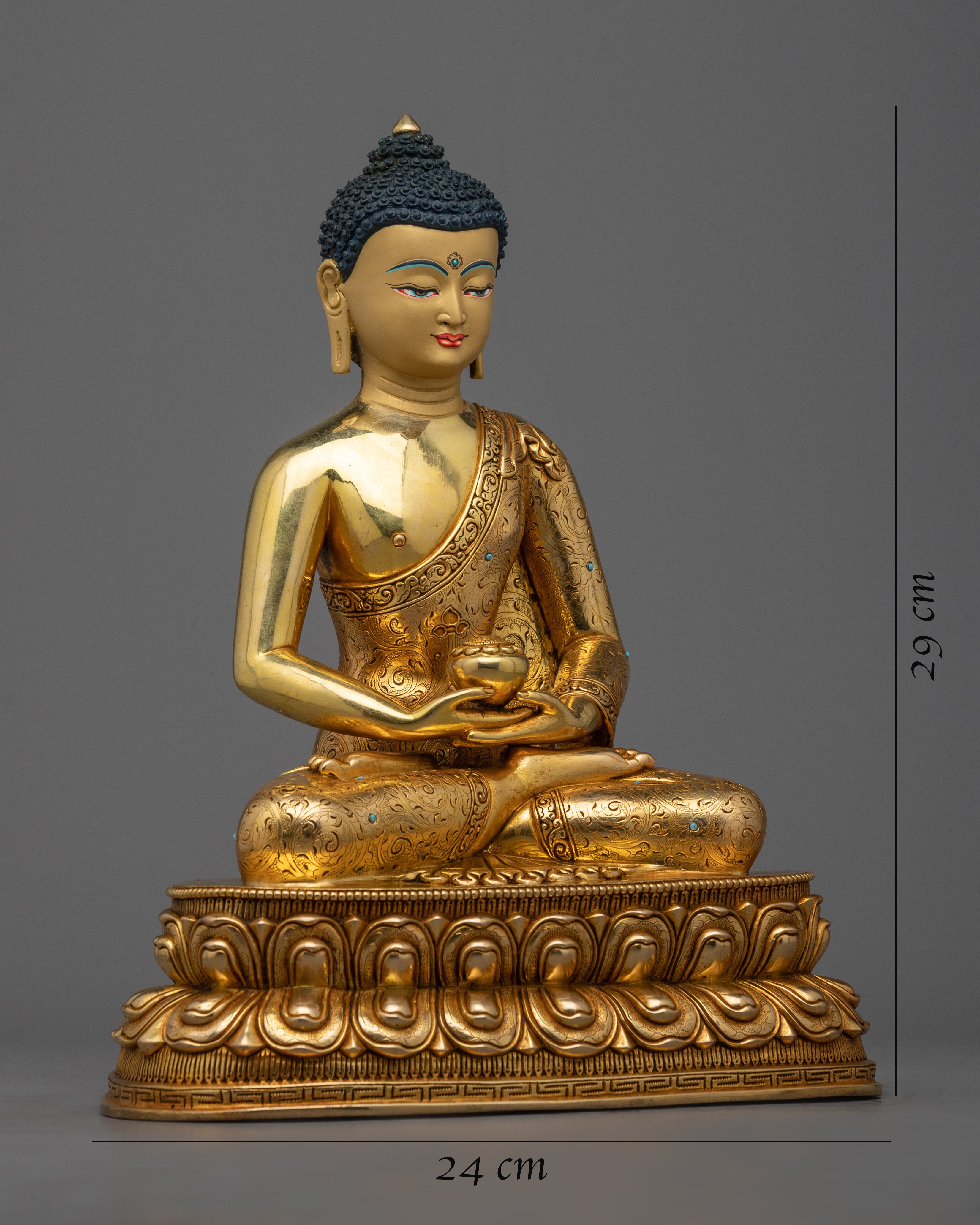 Amitabha Buddha Statuette | Unlock Eternal Peace with Gold Gilded Statue