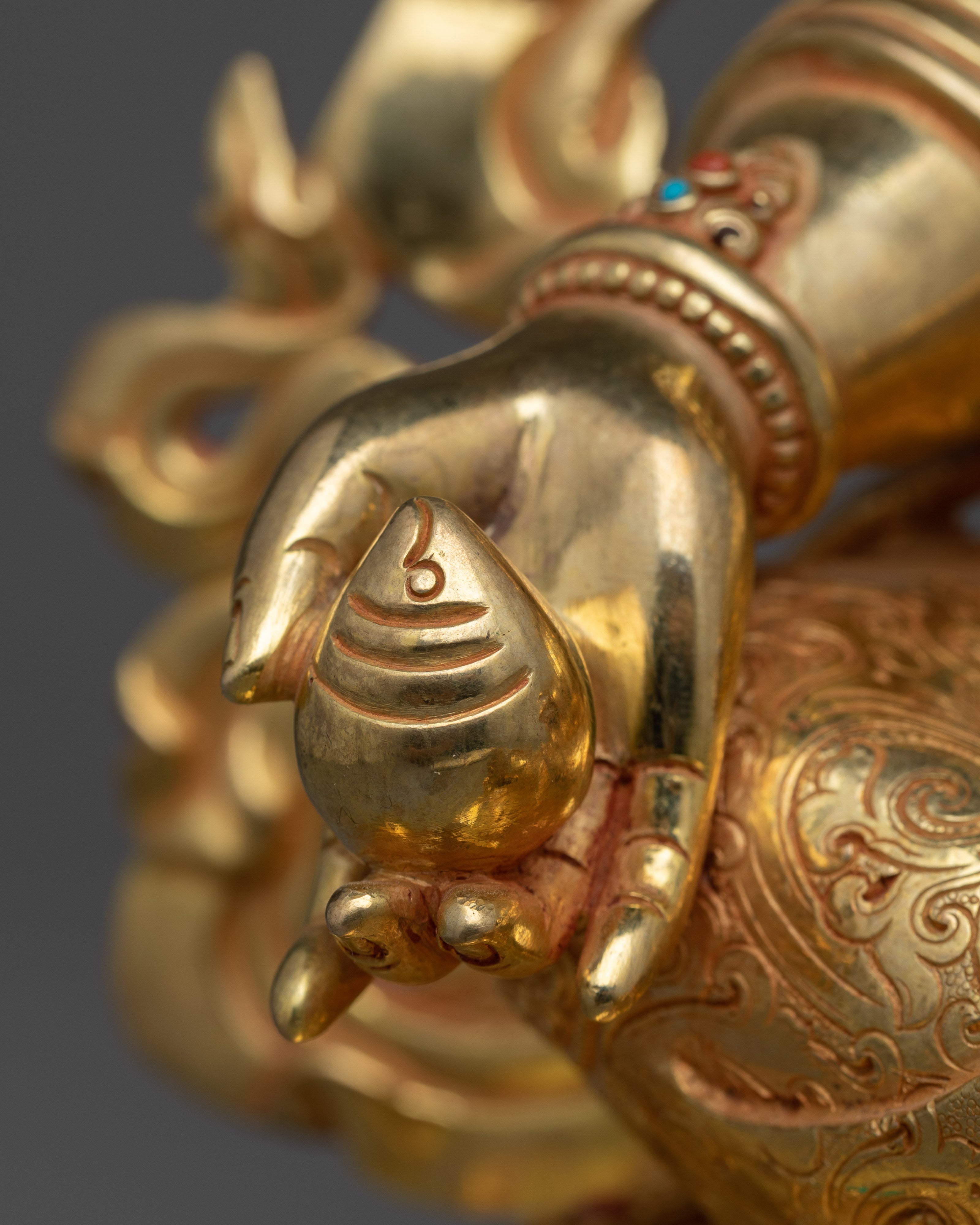 Dzambhala Gold Gilded Statue | Invite Prosperity with Lord Jambhala