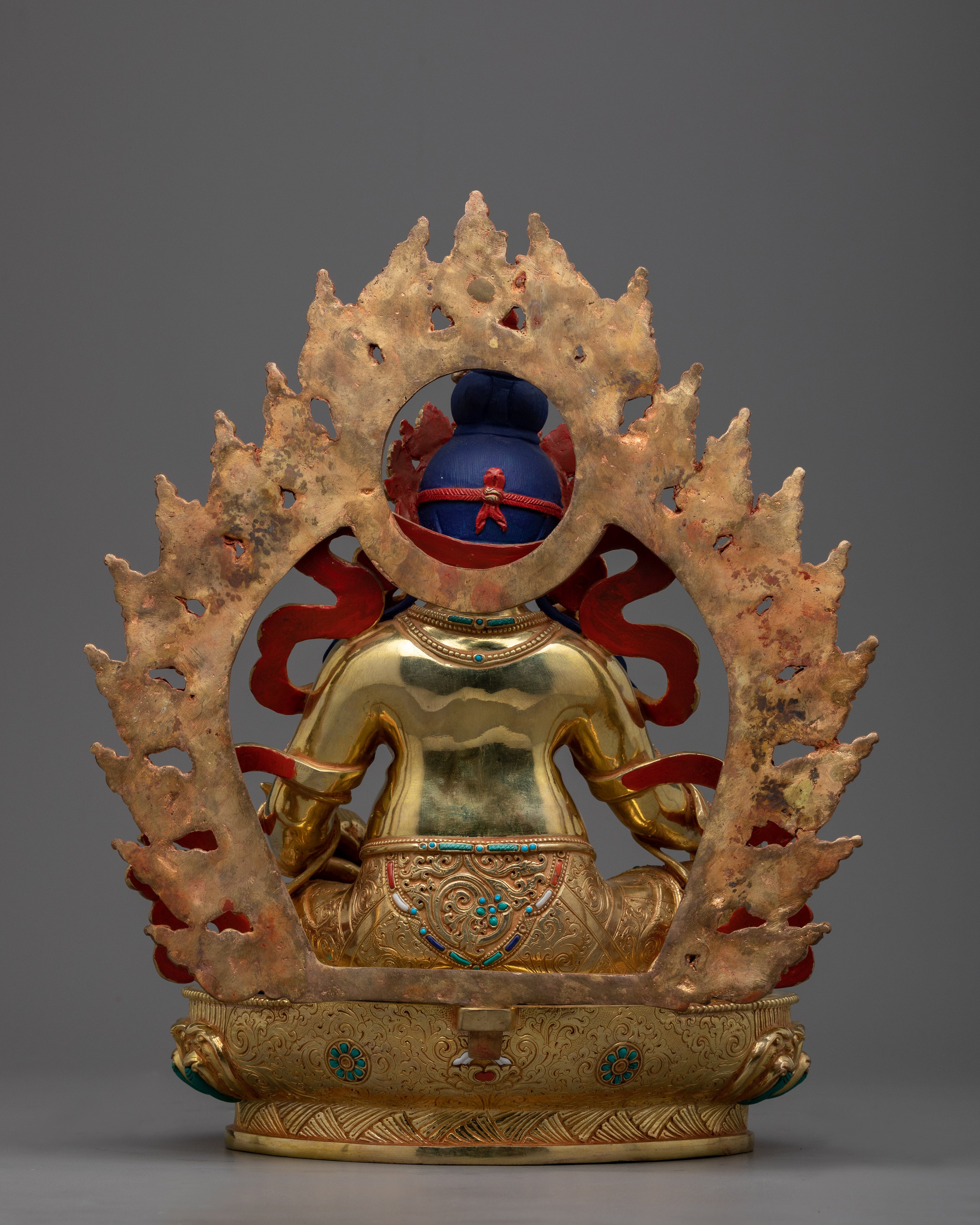 Dzambhala Gold Gilded Statue | Invite Prosperity with Lord Jambhala