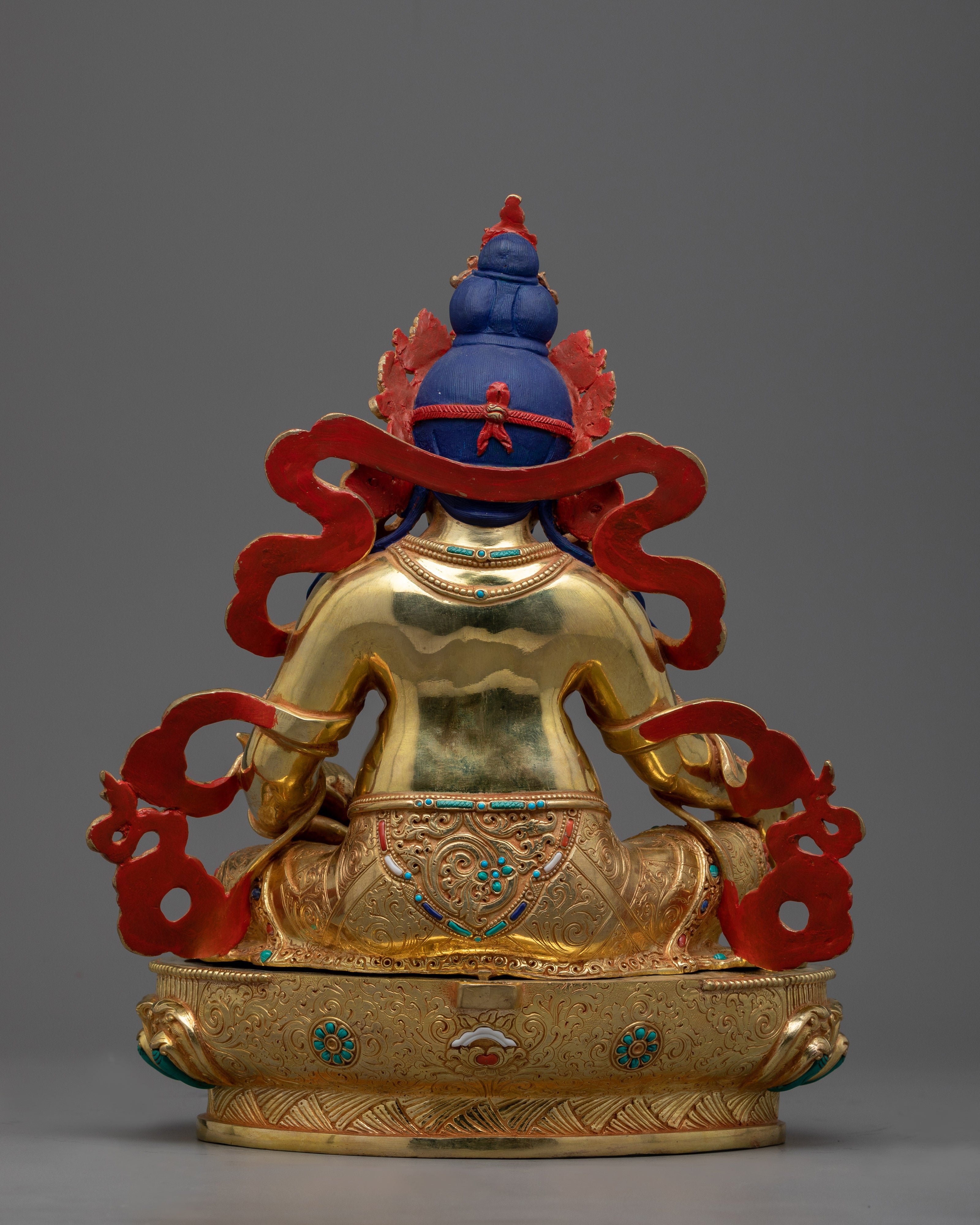 Dzambhala Gold Gilded Statue | Invite Prosperity with Lord Jambhala