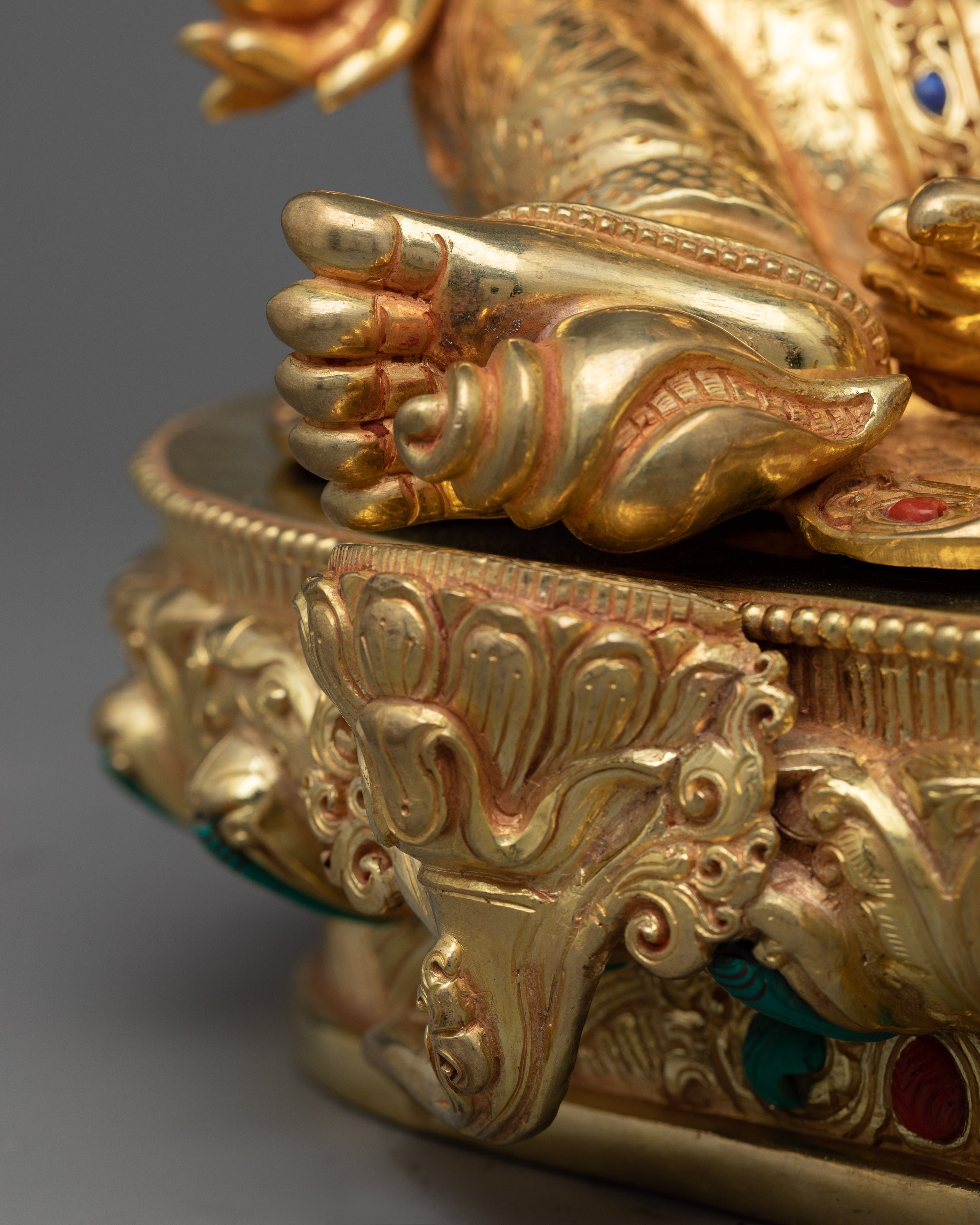 Dzambhala Gold Gilded Statue | Invite Prosperity with Lord Jambhala