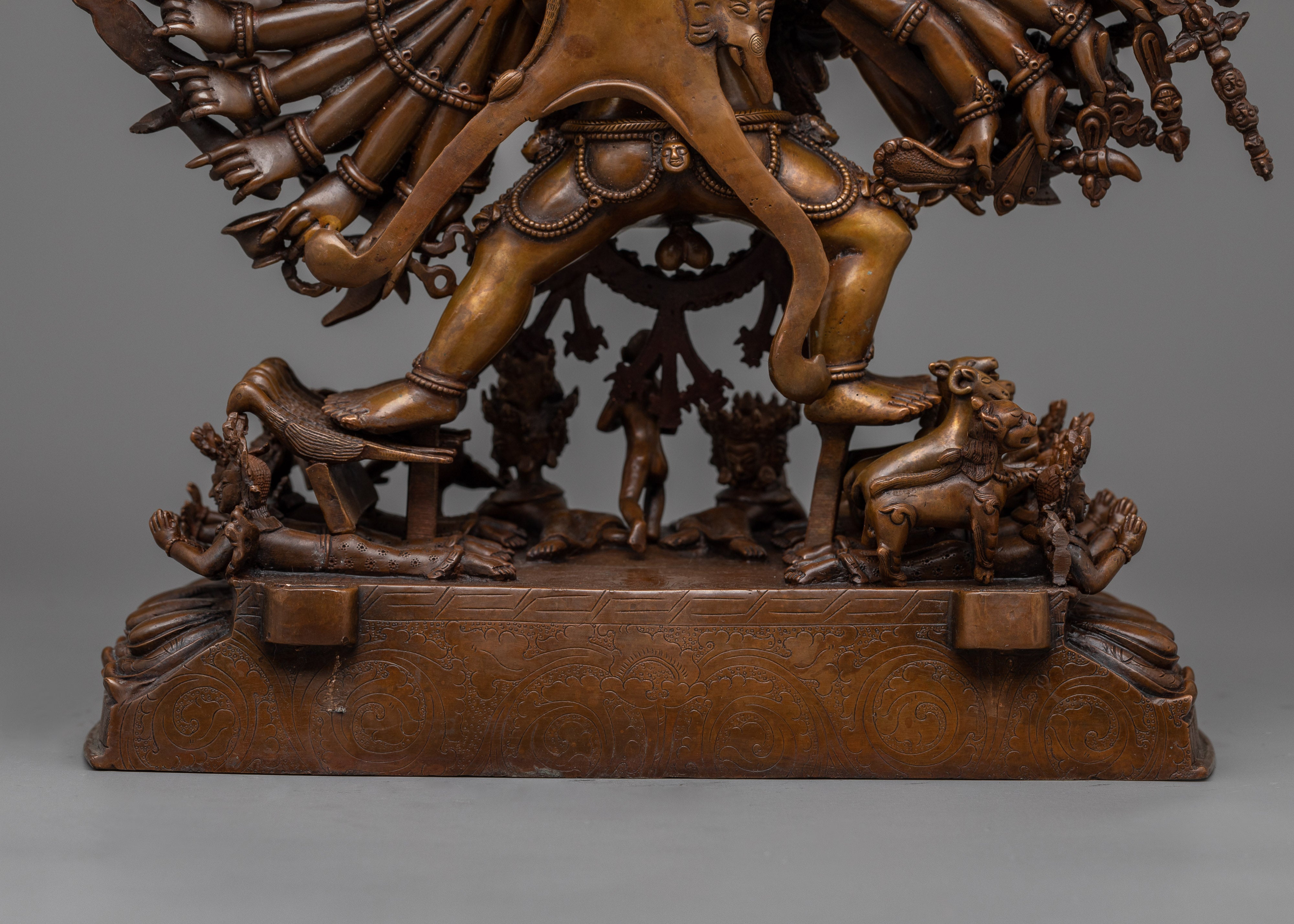 Yamantaka Oxidized Copper Statue | Unravel Mystique with Sacred Sculpture