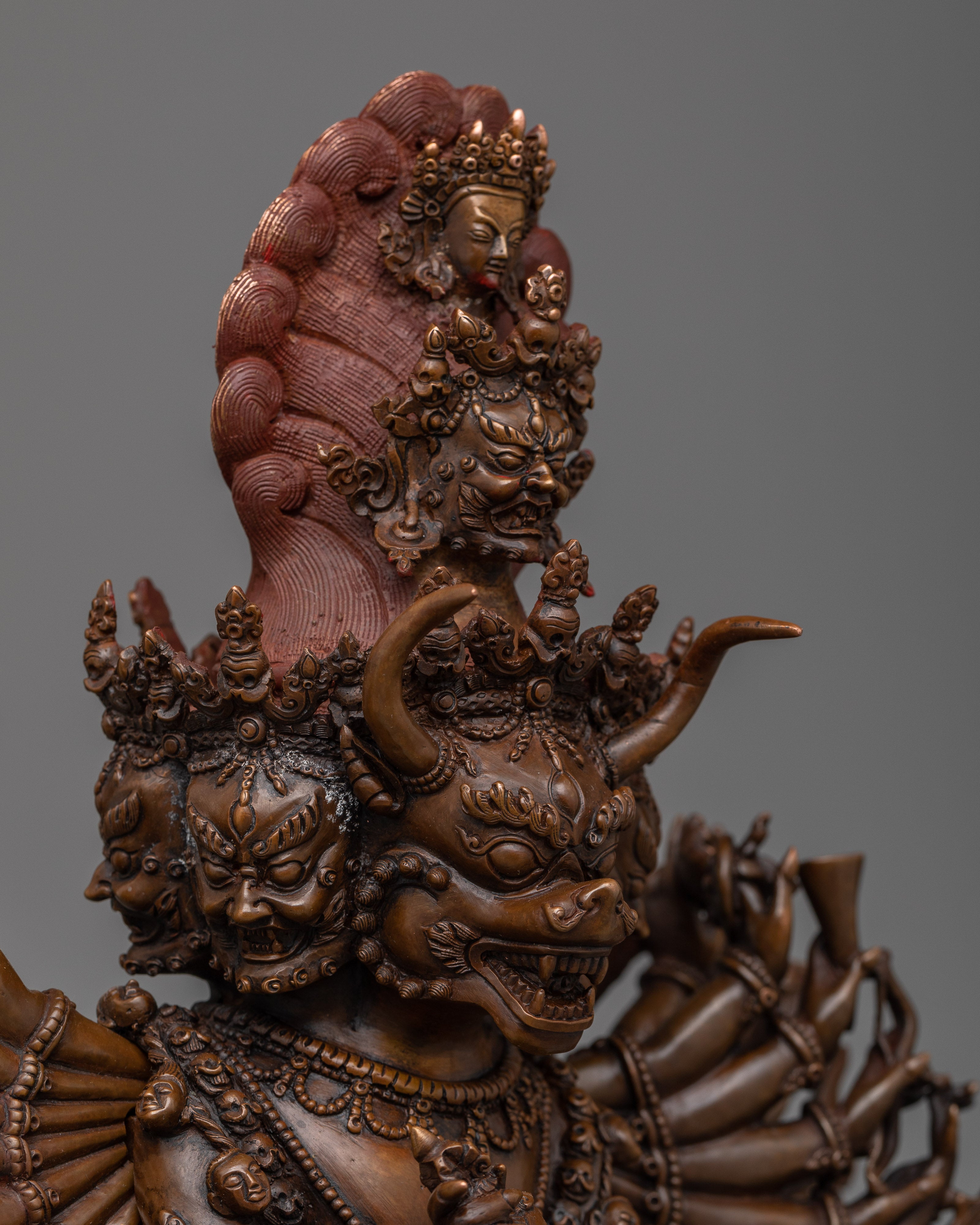 Yamantaka Oxidized Copper Statue | Unravel Mystique with Sacred Sculpture