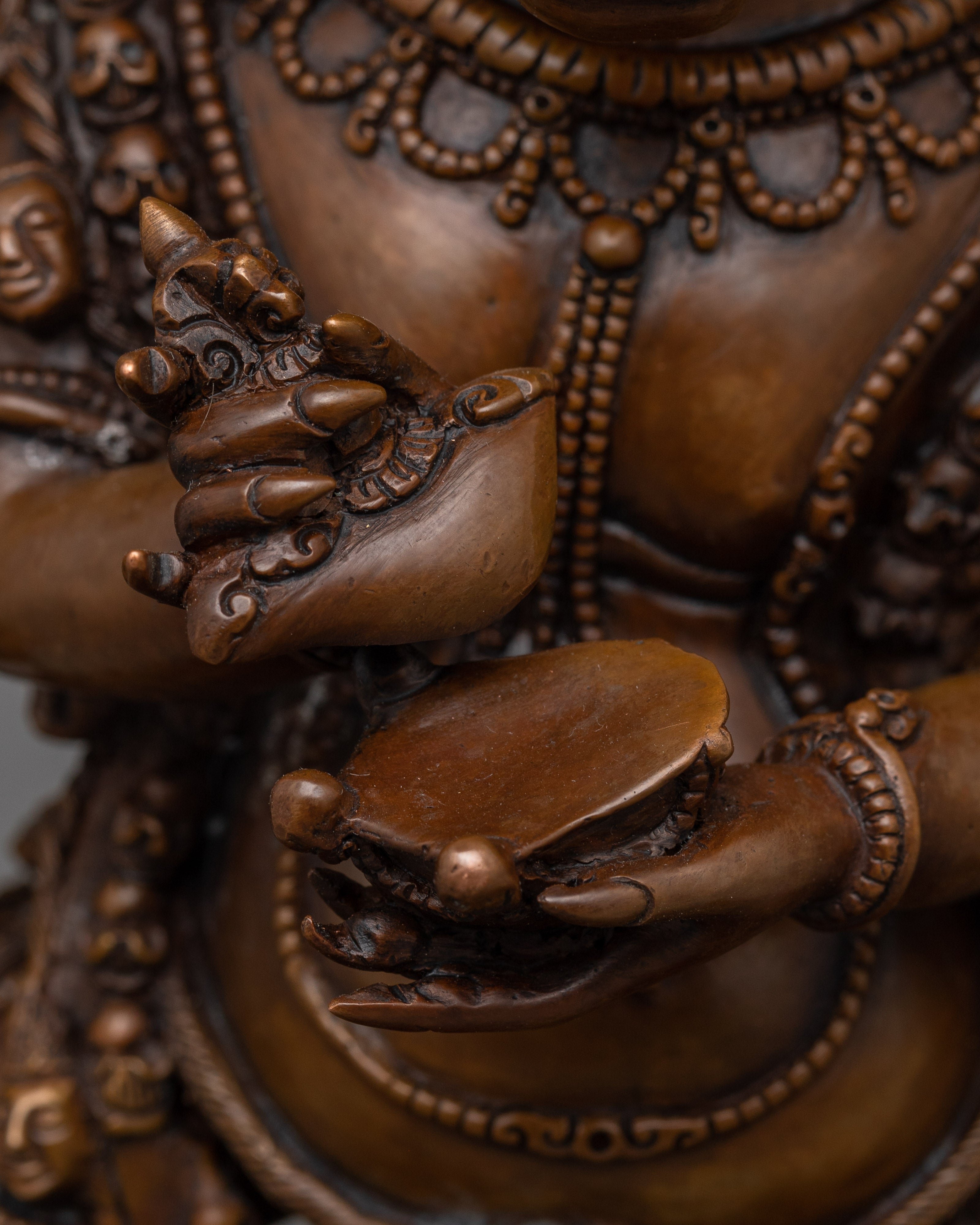 Yamantaka Oxidized Copper Statue | Unravel Mystique with Sacred Sculpture