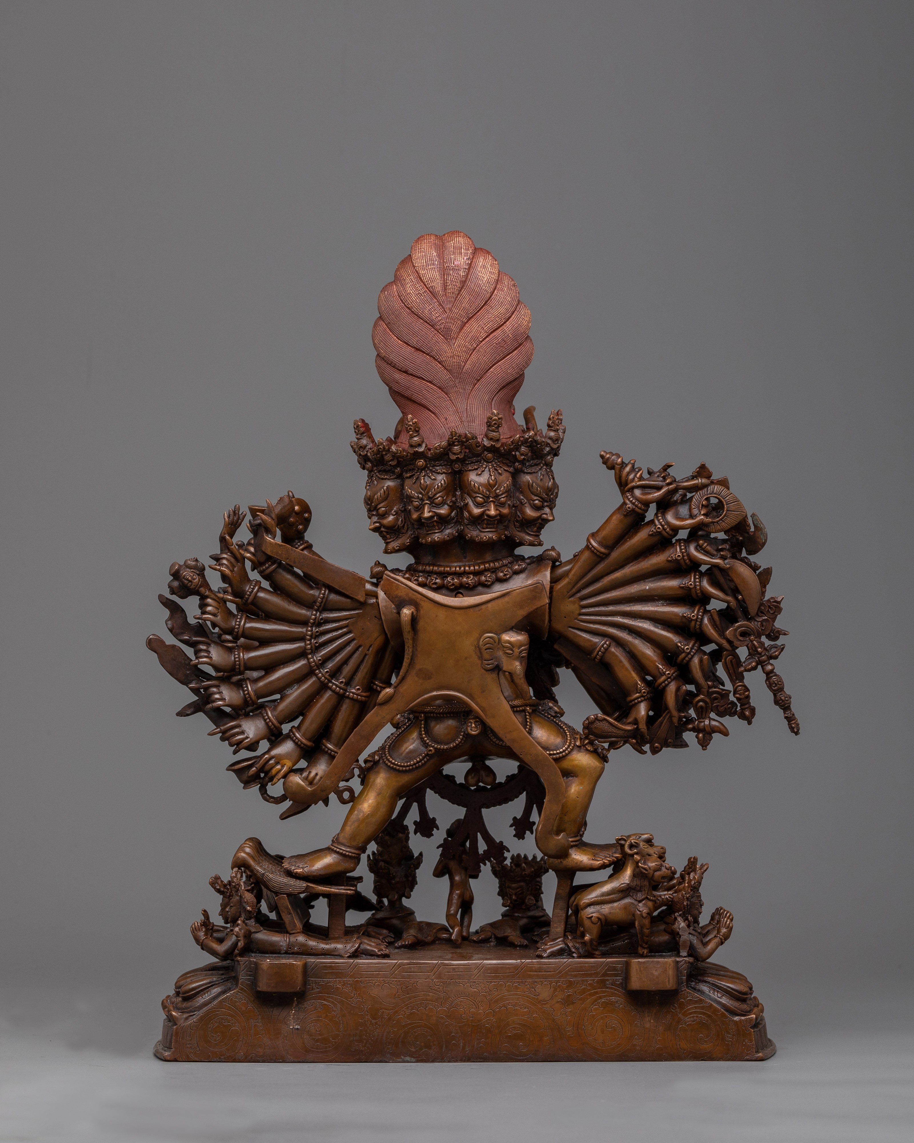 Yamantaka Oxidized Copper Statue | Unravel Mystique with Sacred Sculpture