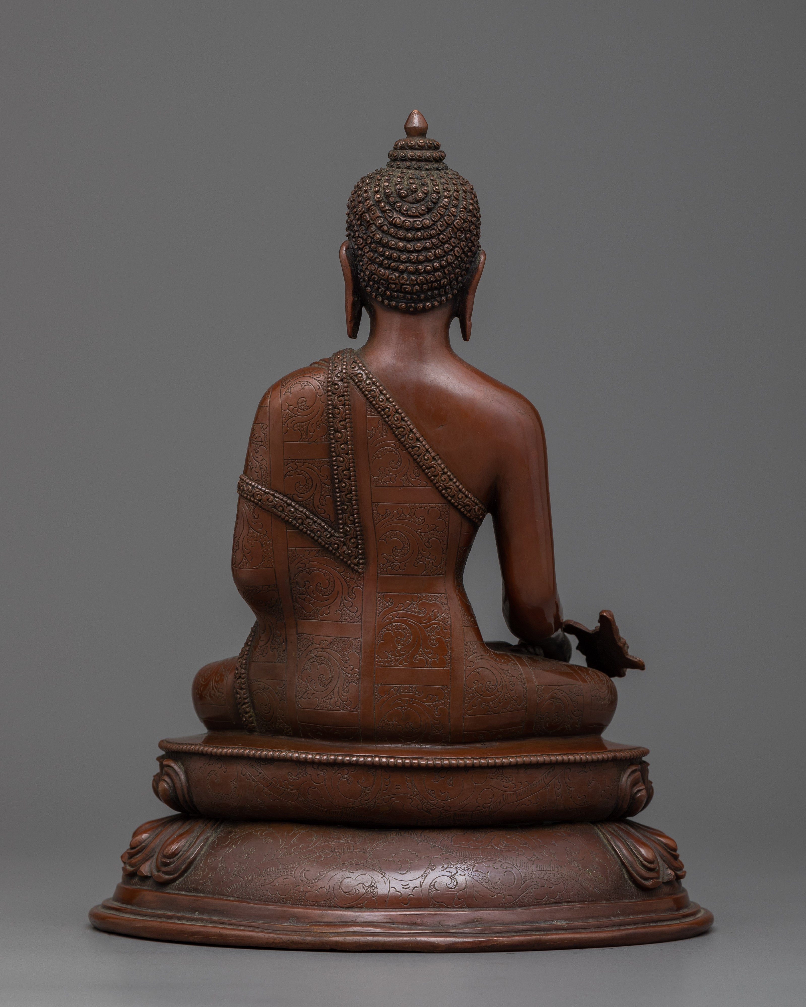 The Oxidized Copper Medicine Buddha Sculpture | Himalayan Artwork