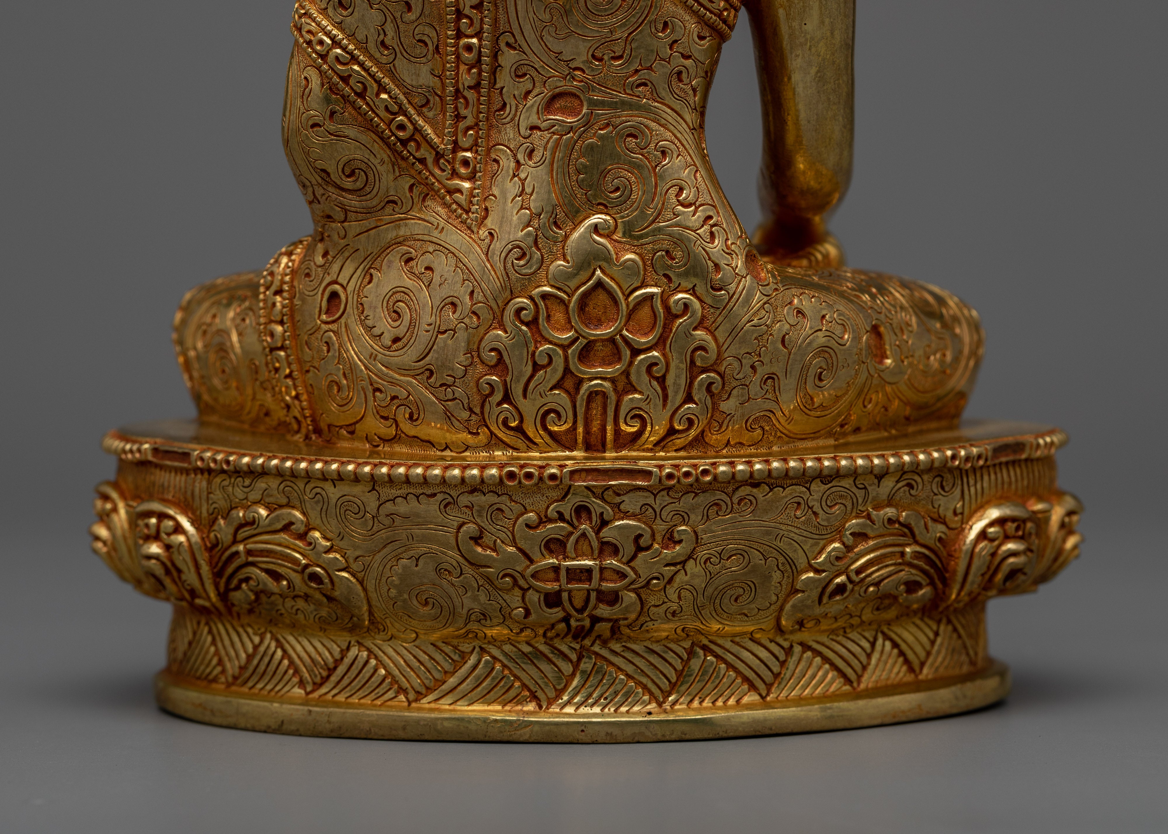 Shakyamuni Buddha Gold Gilded Sculpture | Ignite Serenity with our Statue