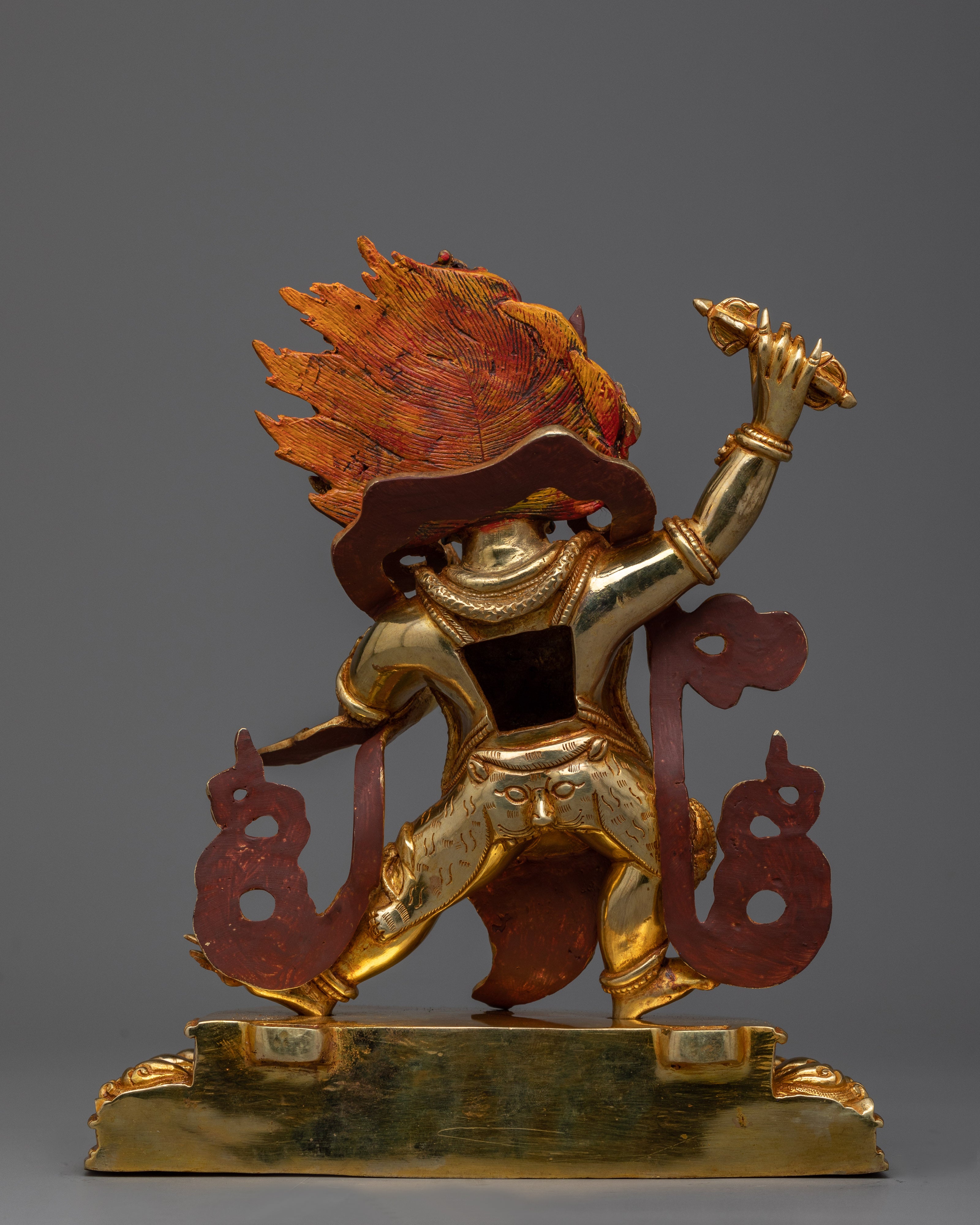 Golden Vajra Pani Statue | A Symbol of Fearlessness and Protection