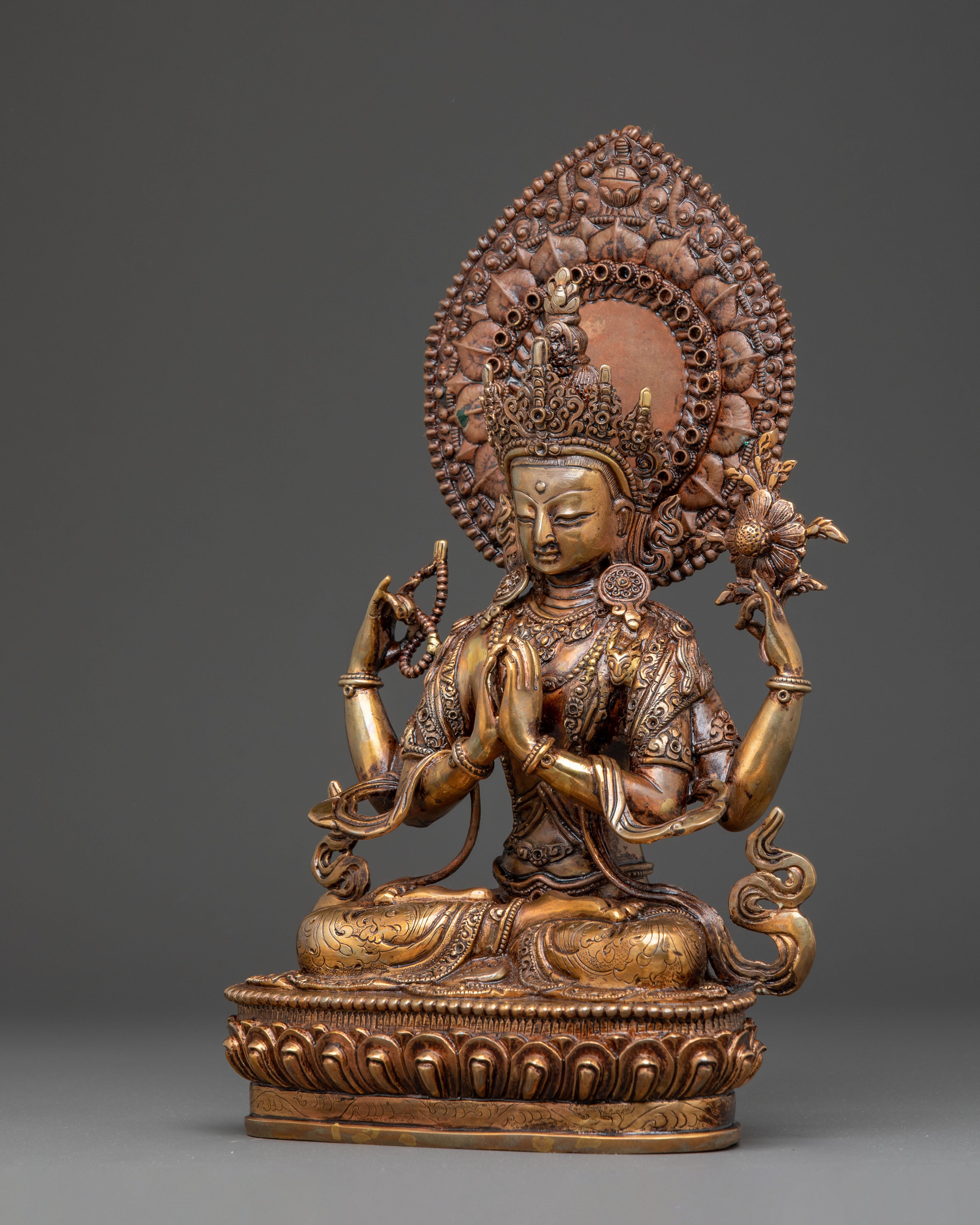 Tranquil Statue of Chenrezig | Bodhisattva of Compassion
