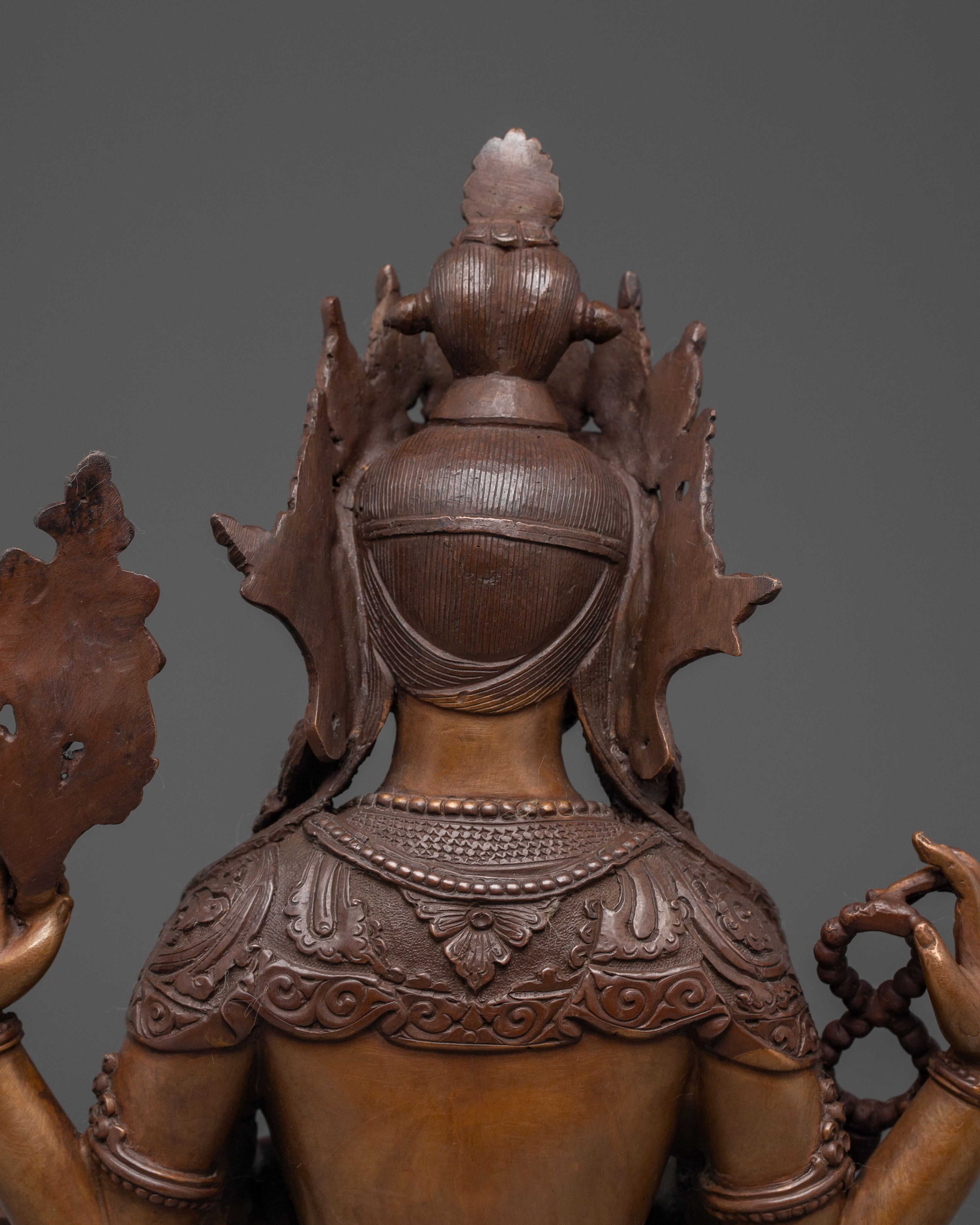 Handcrafted Compassionate Bodhisattva Avalokiteshvara Statue | Deity of Mercy and Peace