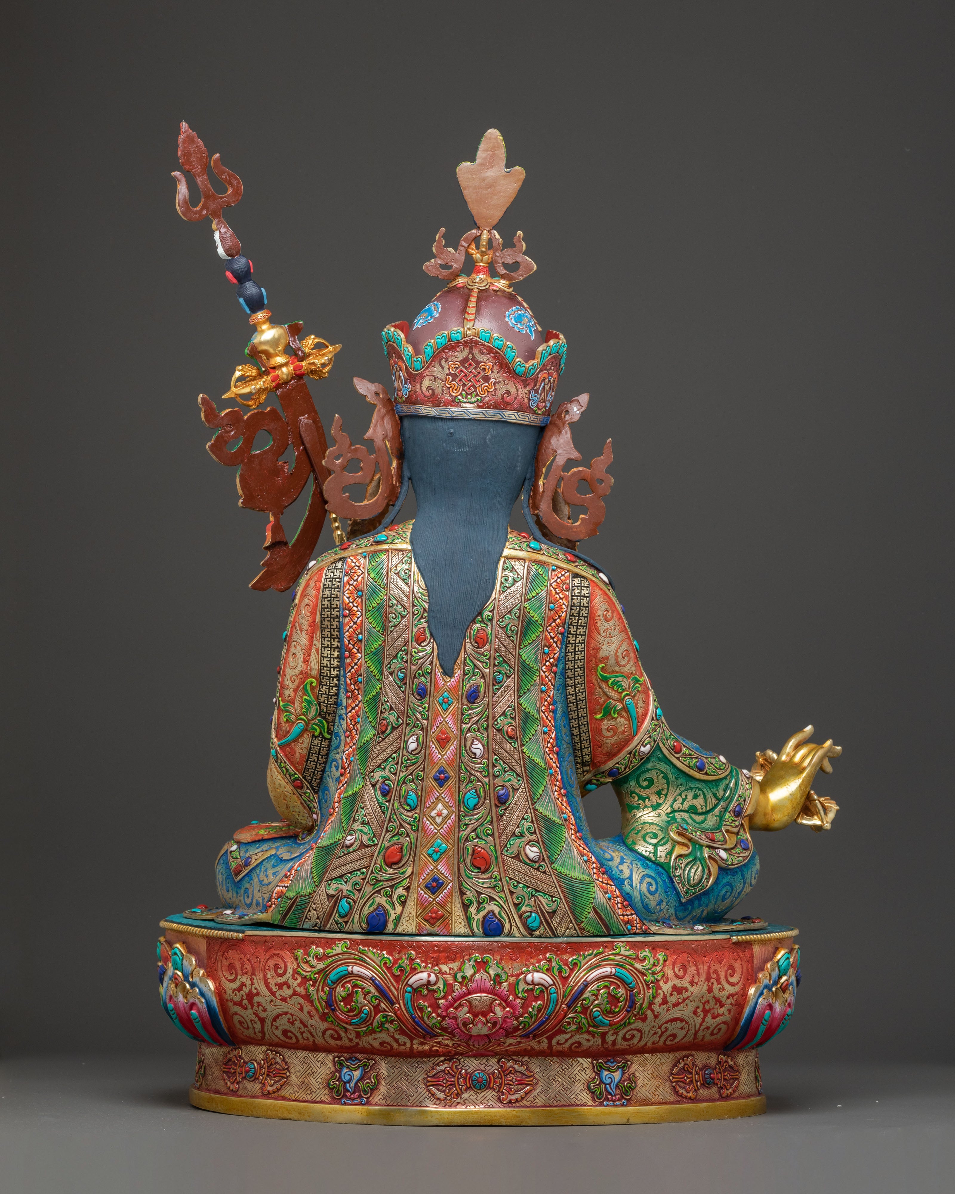 Handmade Padmasambhava Statue With Consorts