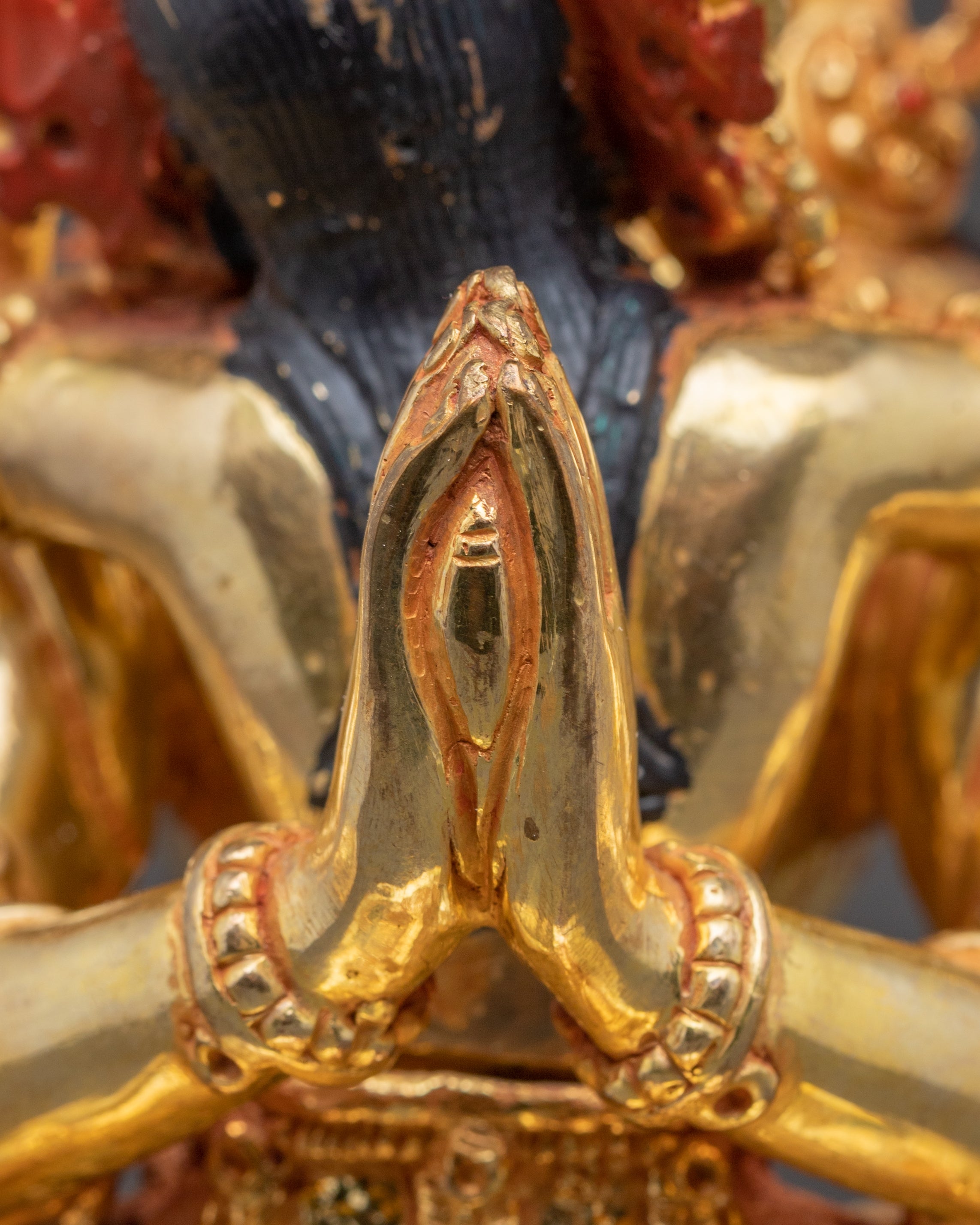Handcrafted Sculpture of Four-Armed Chenrezig
