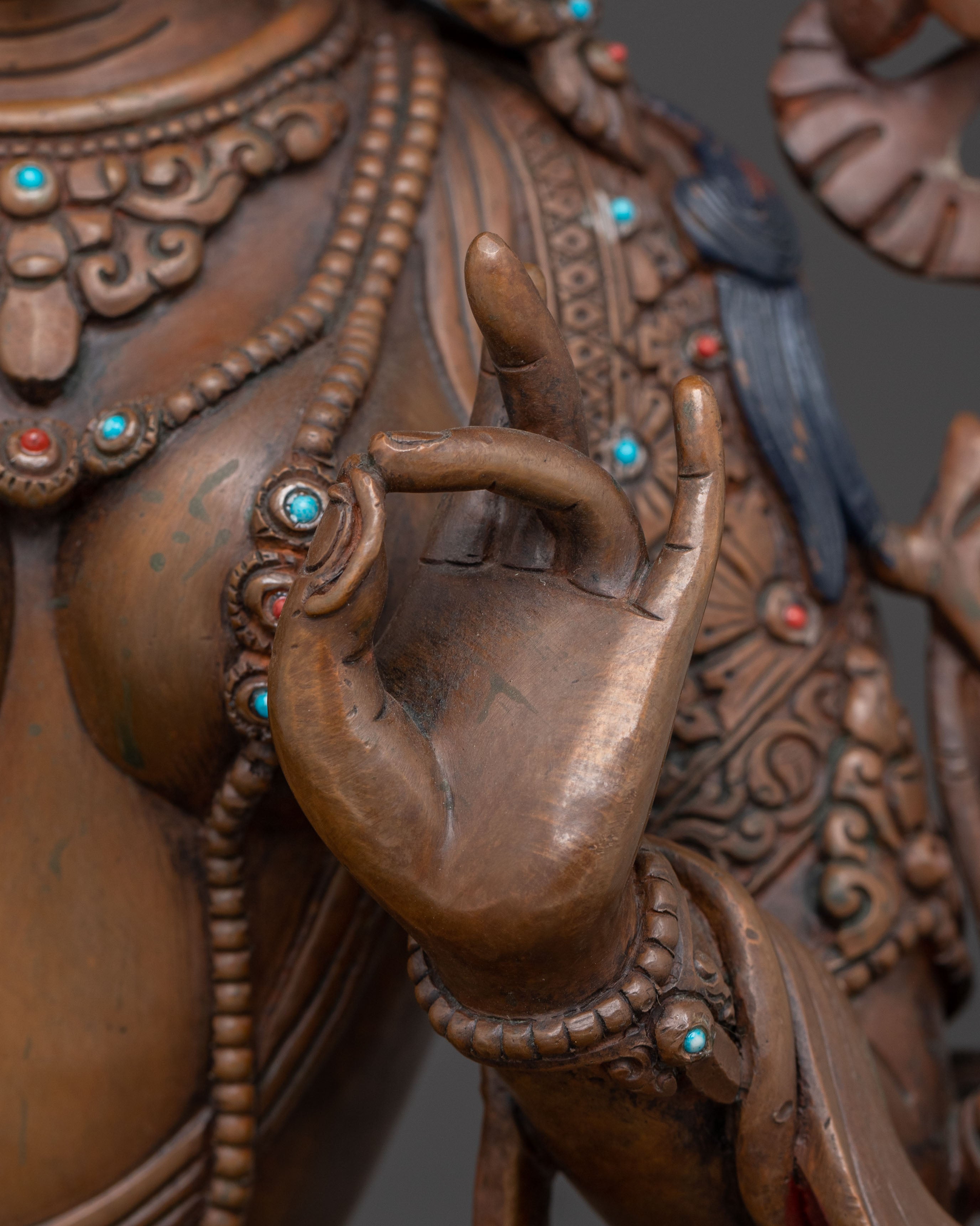 Mother Green Tara Handmade Art | Protector Goddess