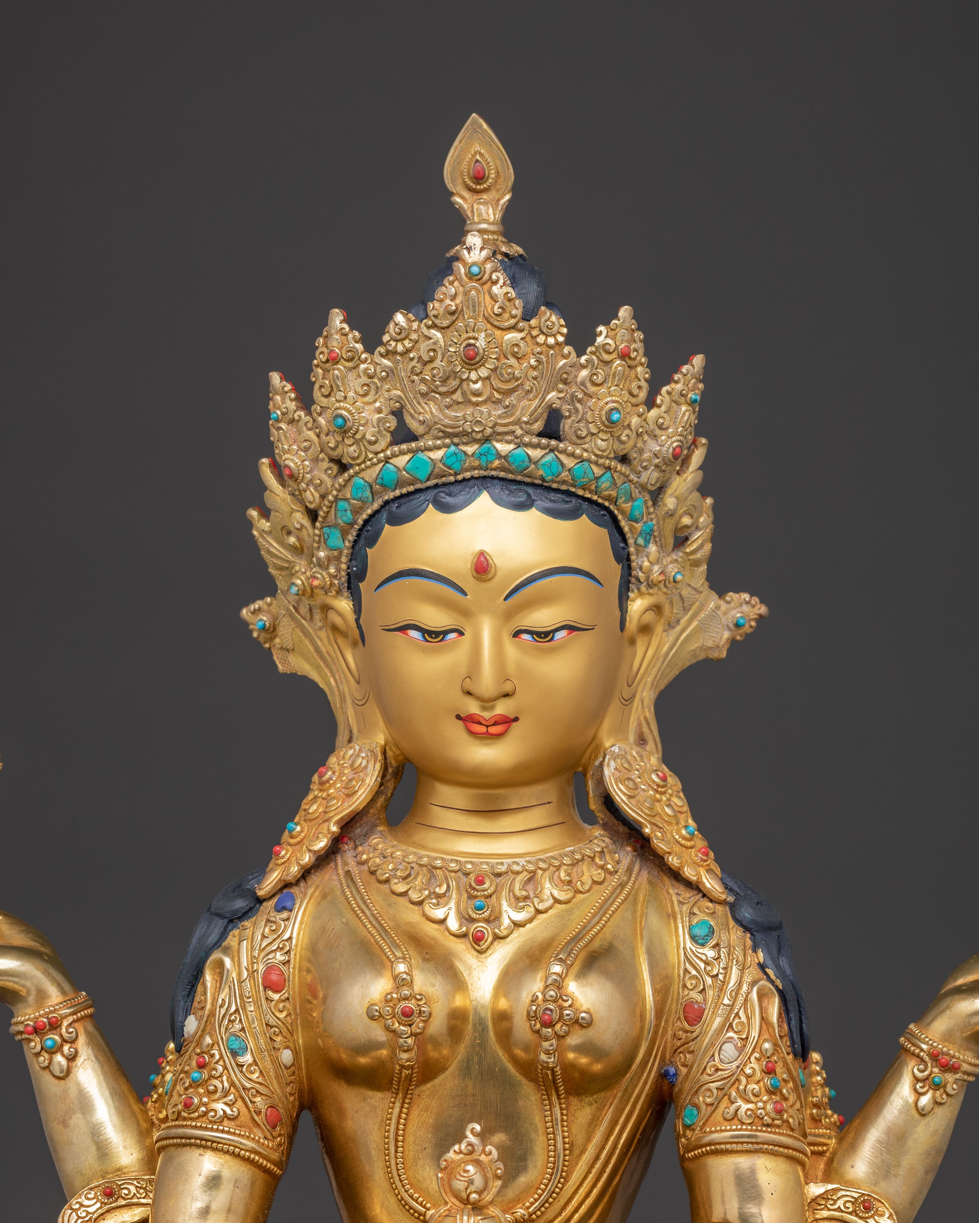 Handmade Prajna Paramita Statue | Copper Tibetan Goddess Sculpture