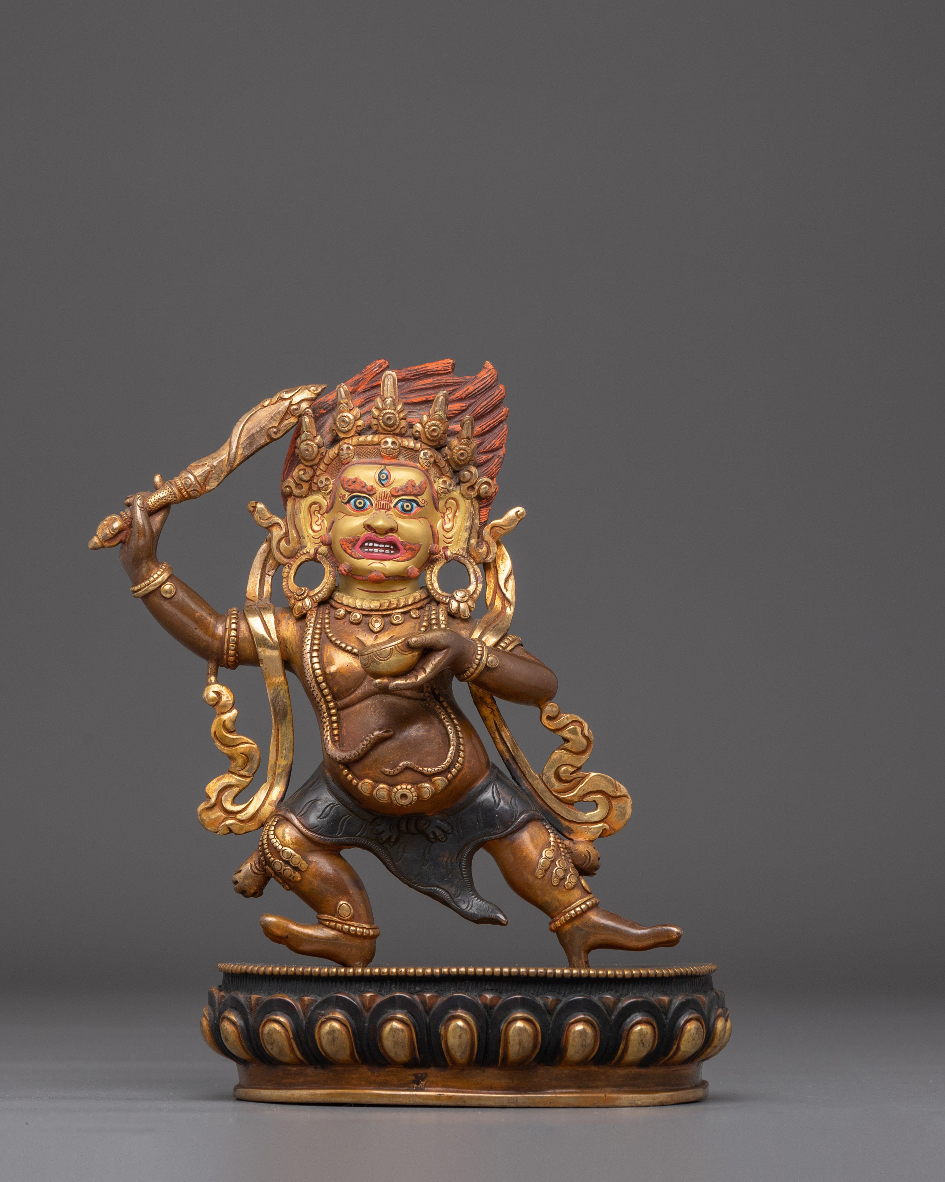 Statue of Buddhist Protector Deity Mahakala | Himalayan Artwork