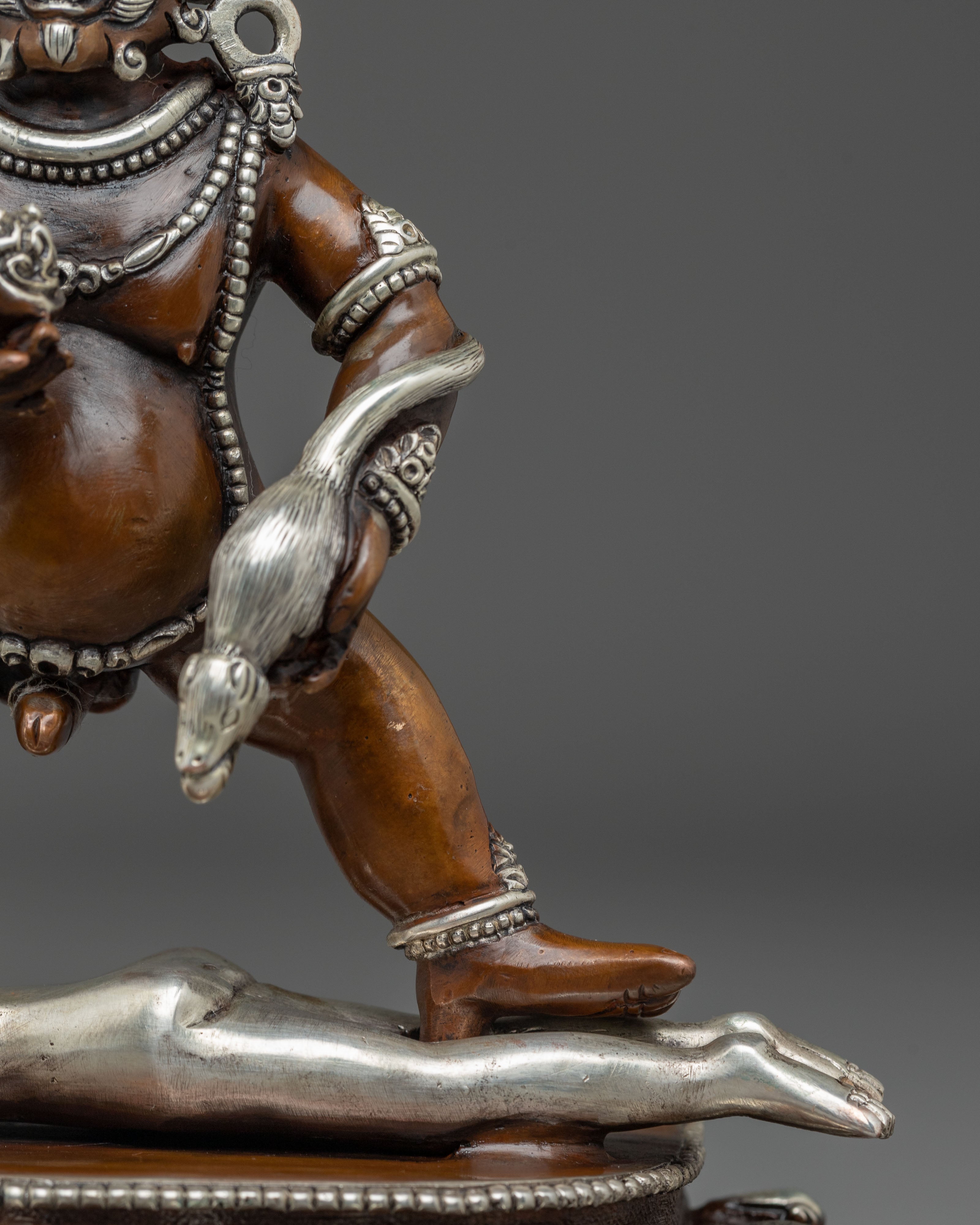 Handcrafted Wealth Icon Black Dzambhala Statue | Guardian of Fortune