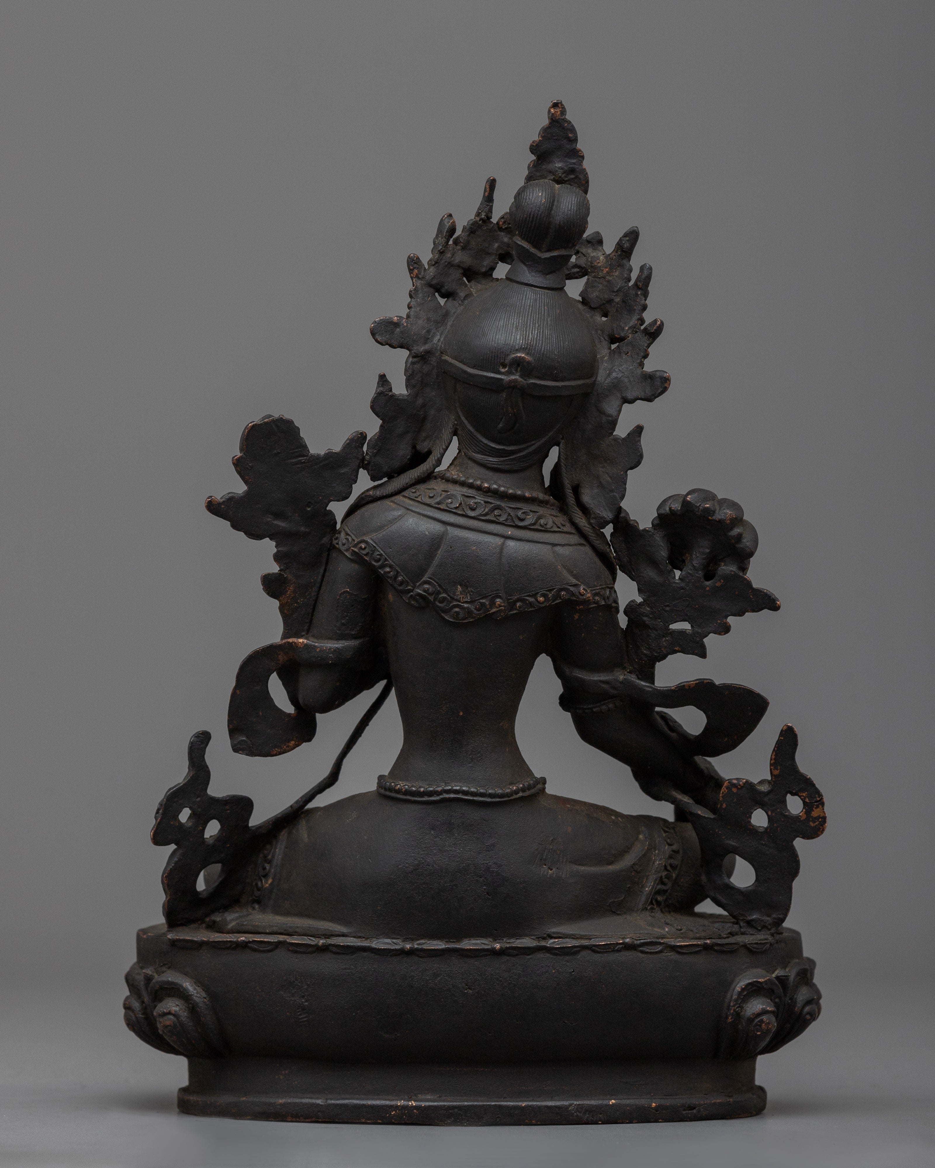 Antique Looking Green Tara Statue | Embrace Compassion and Artwork