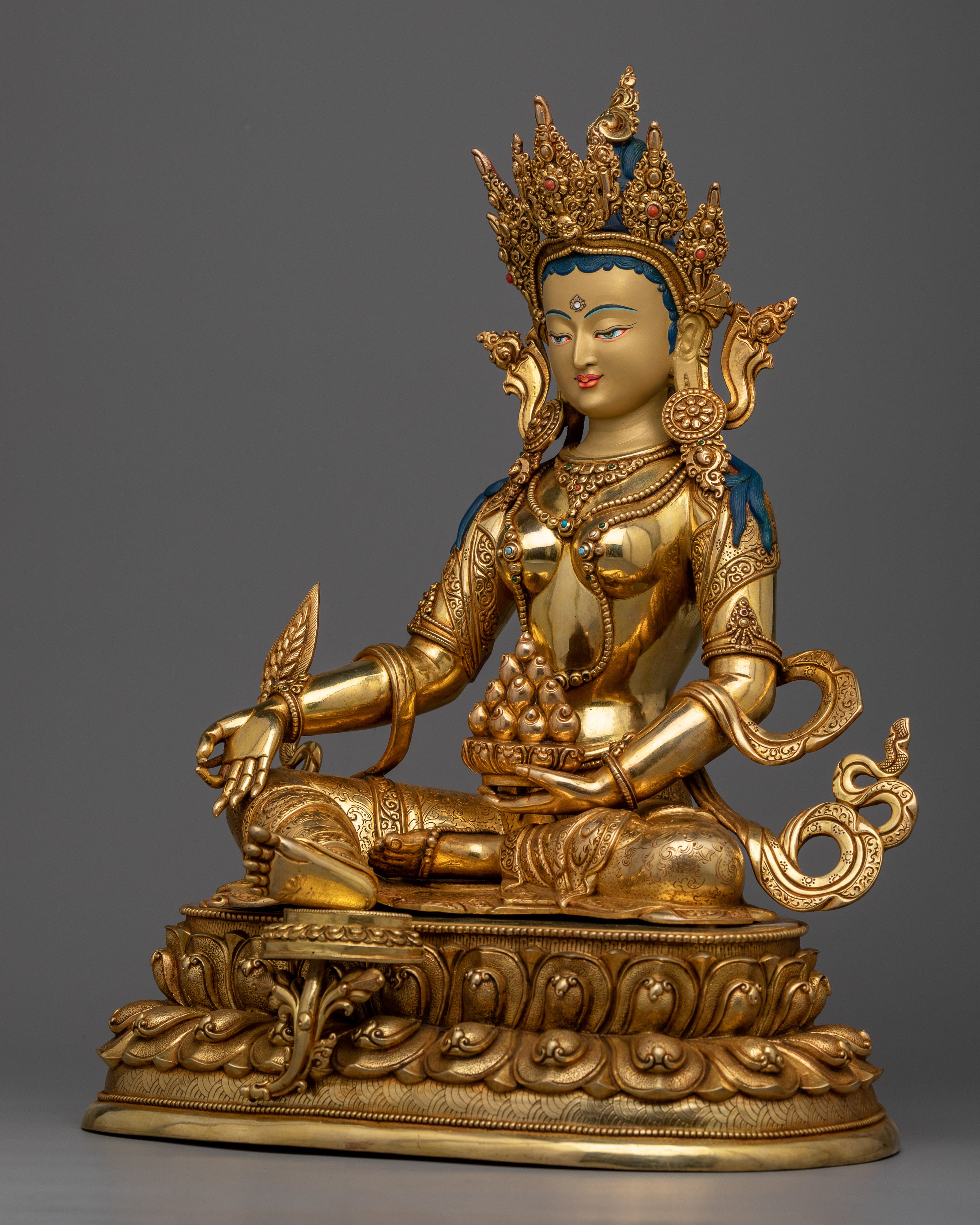 Ksitigarbha Gold-Gilded Statue | The Bodhisattva of Ultimate Commitment