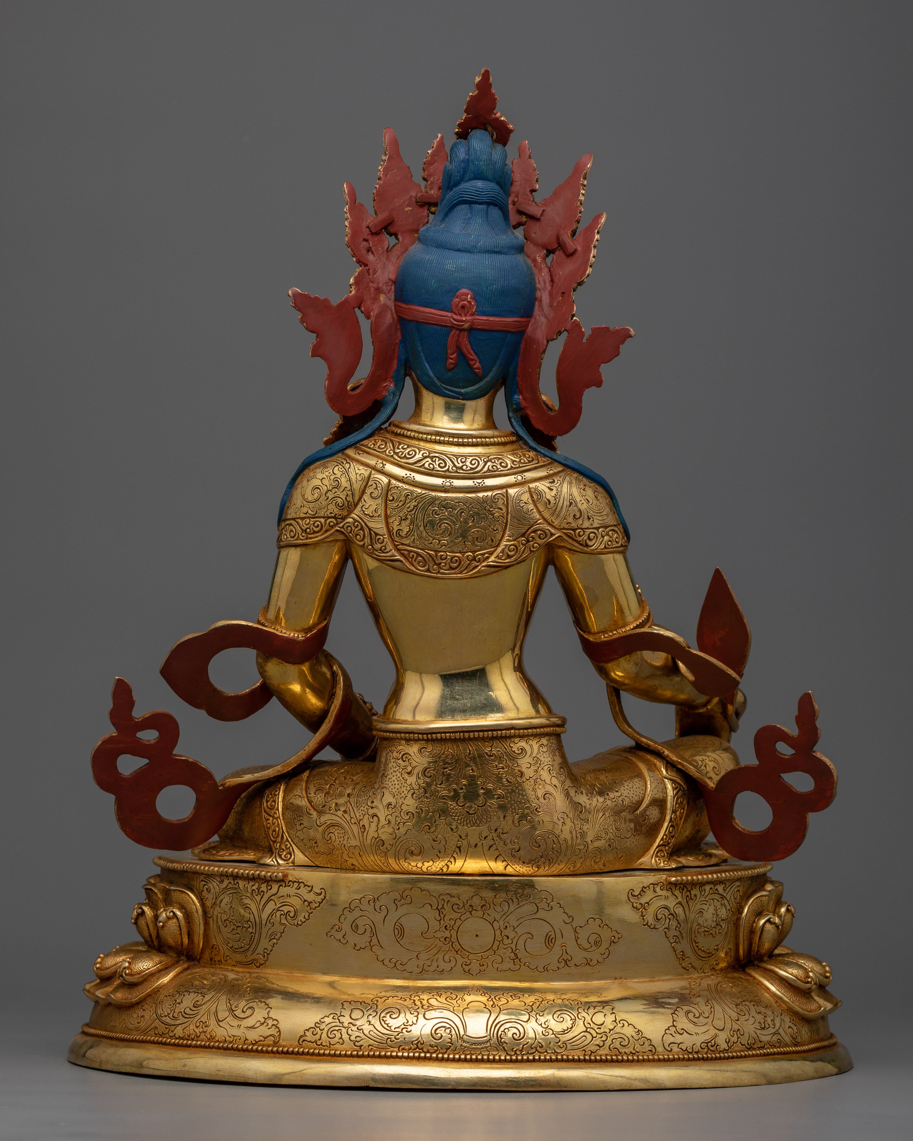 Ksitigarbha Gold-Gilded Statue | The Bodhisattva of Ultimate Commitment