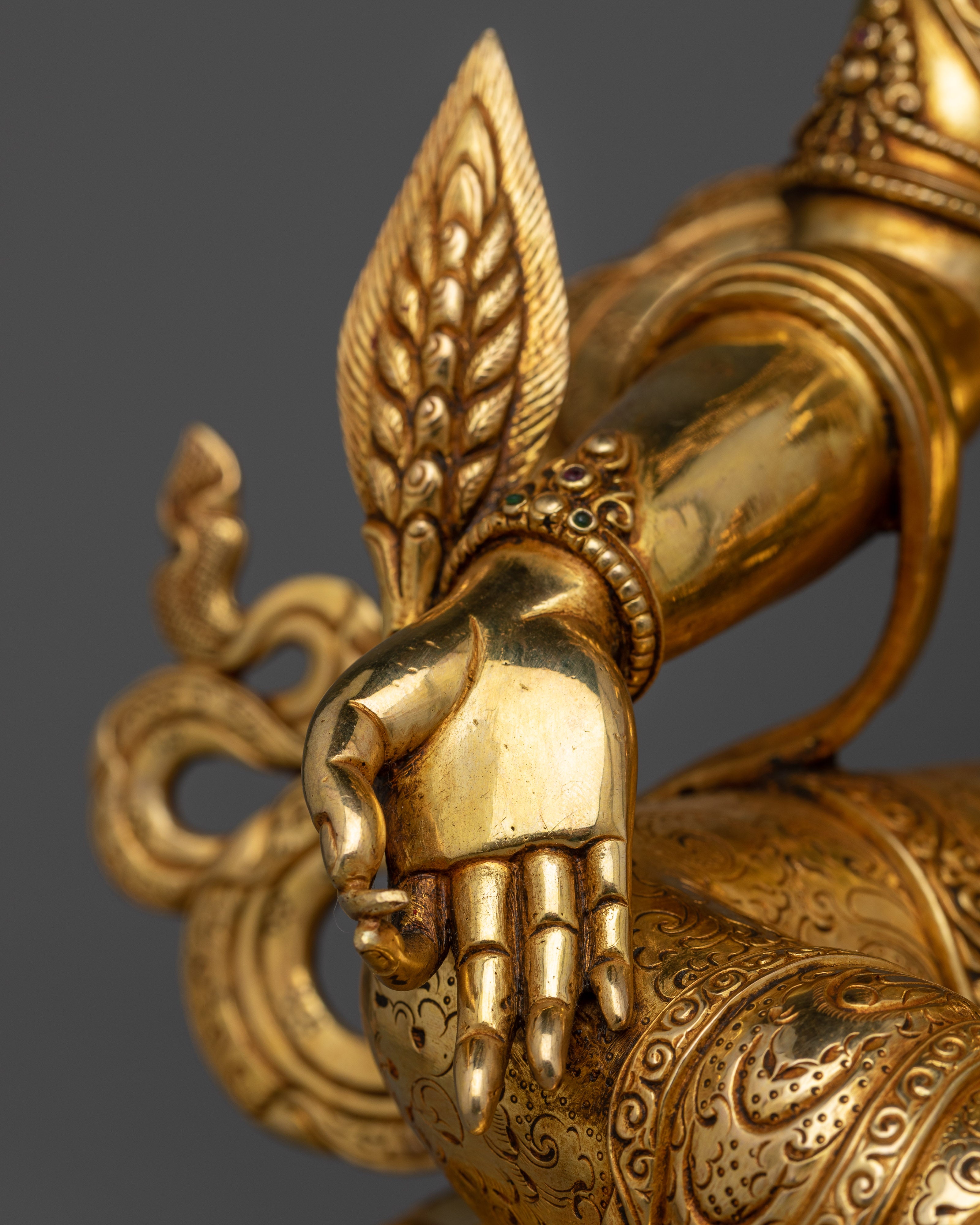 Ksitigarbha Gold-Gilded Statue | The Bodhisattva of Ultimate Commitment