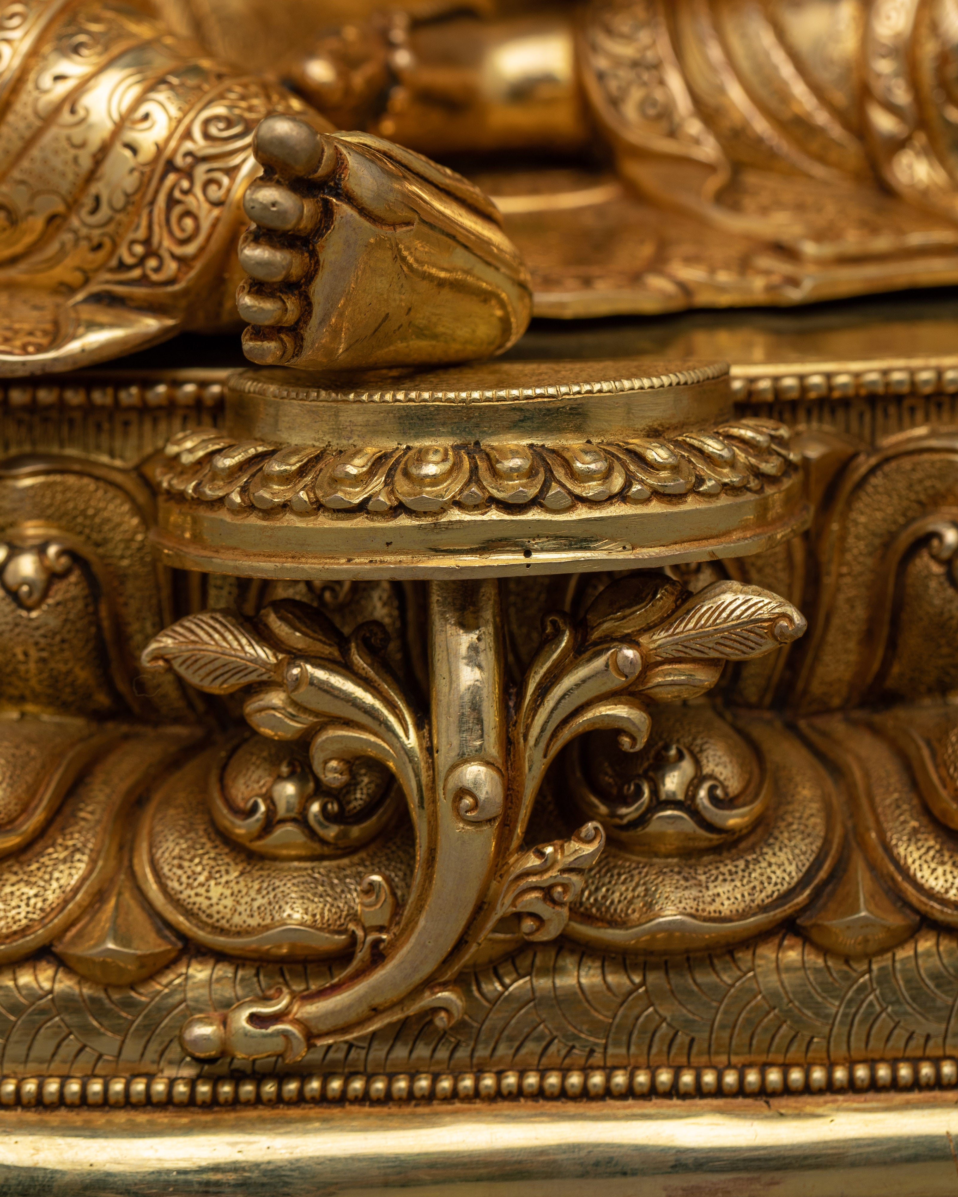 Ksitigarbha Gold-Gilded Statue | The Bodhisattva of Ultimate Commitment